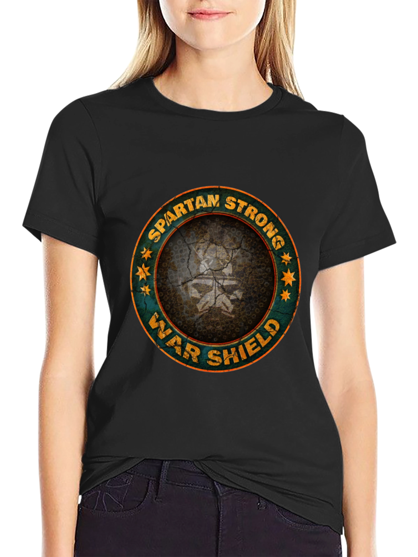 Spartan Strong War Shield T-Shirt