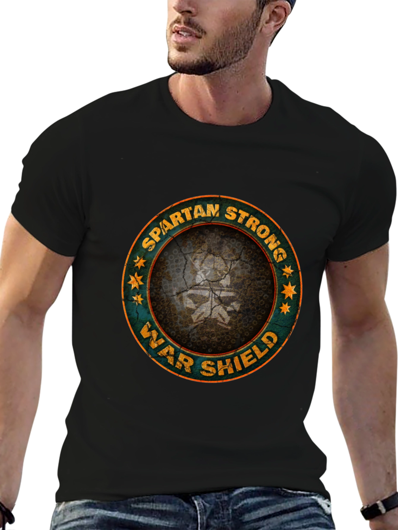 Spartan Strong War Shield T-Shirt