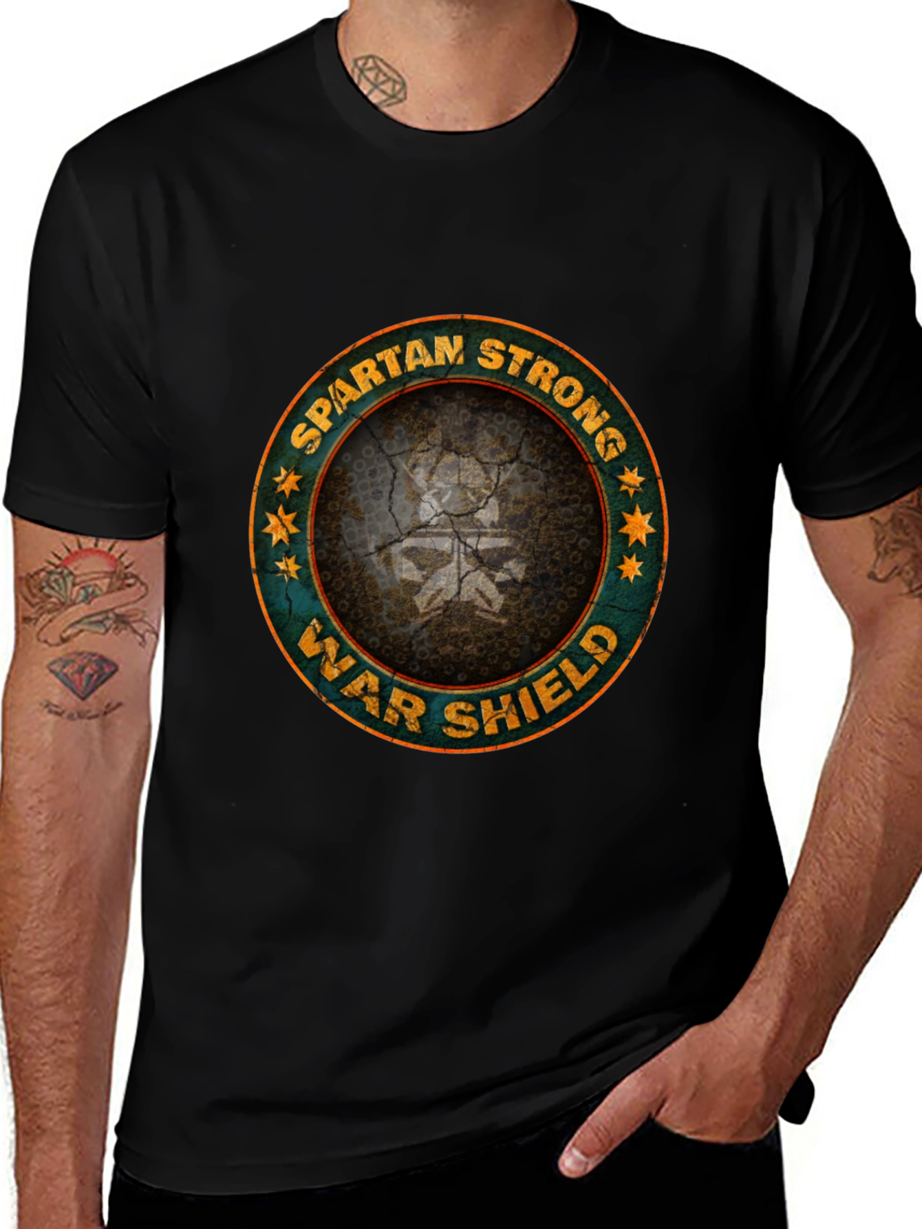 Spartan Strong War Shield T-Shirt