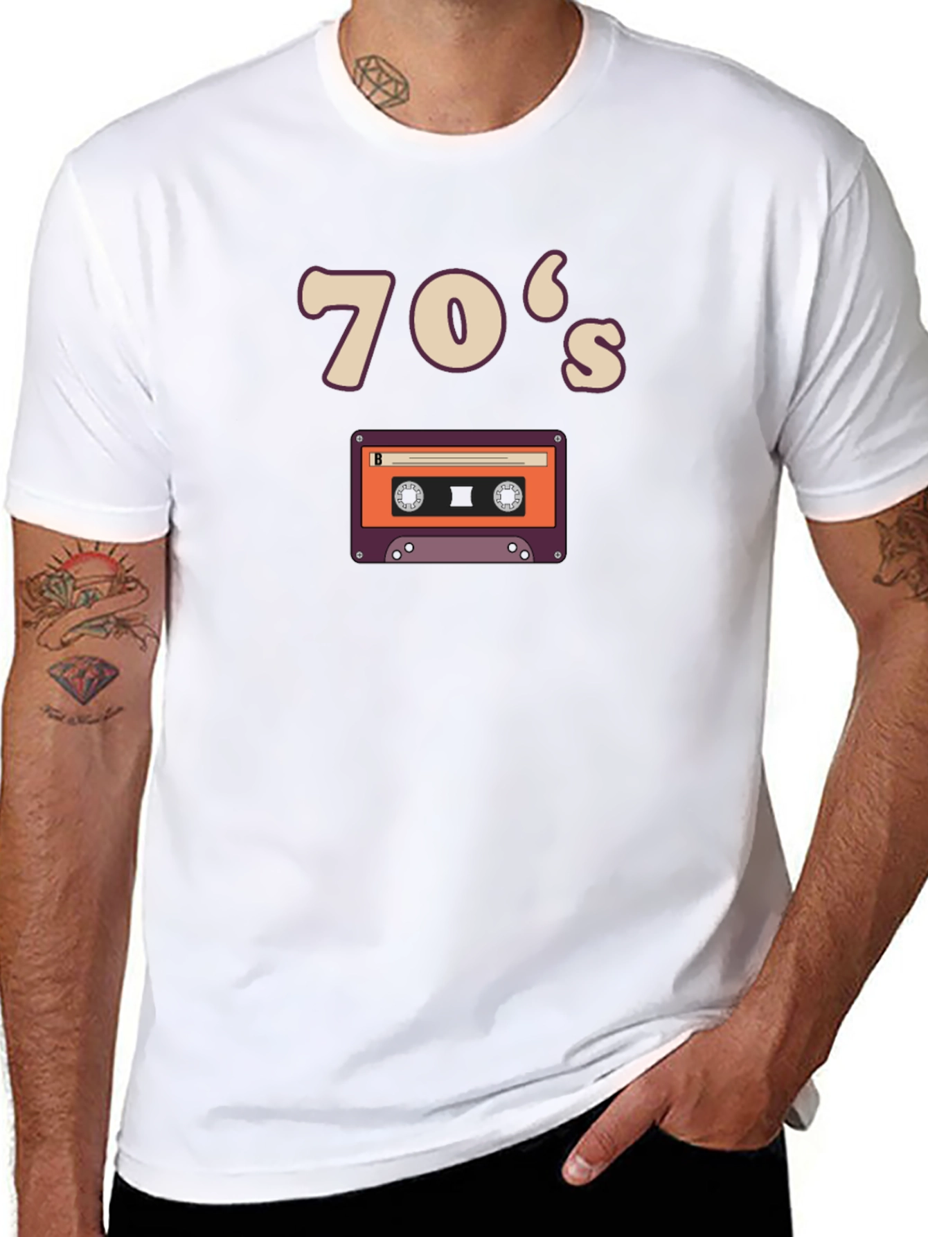 Retro 70s Cassette Tape Graphic Tee