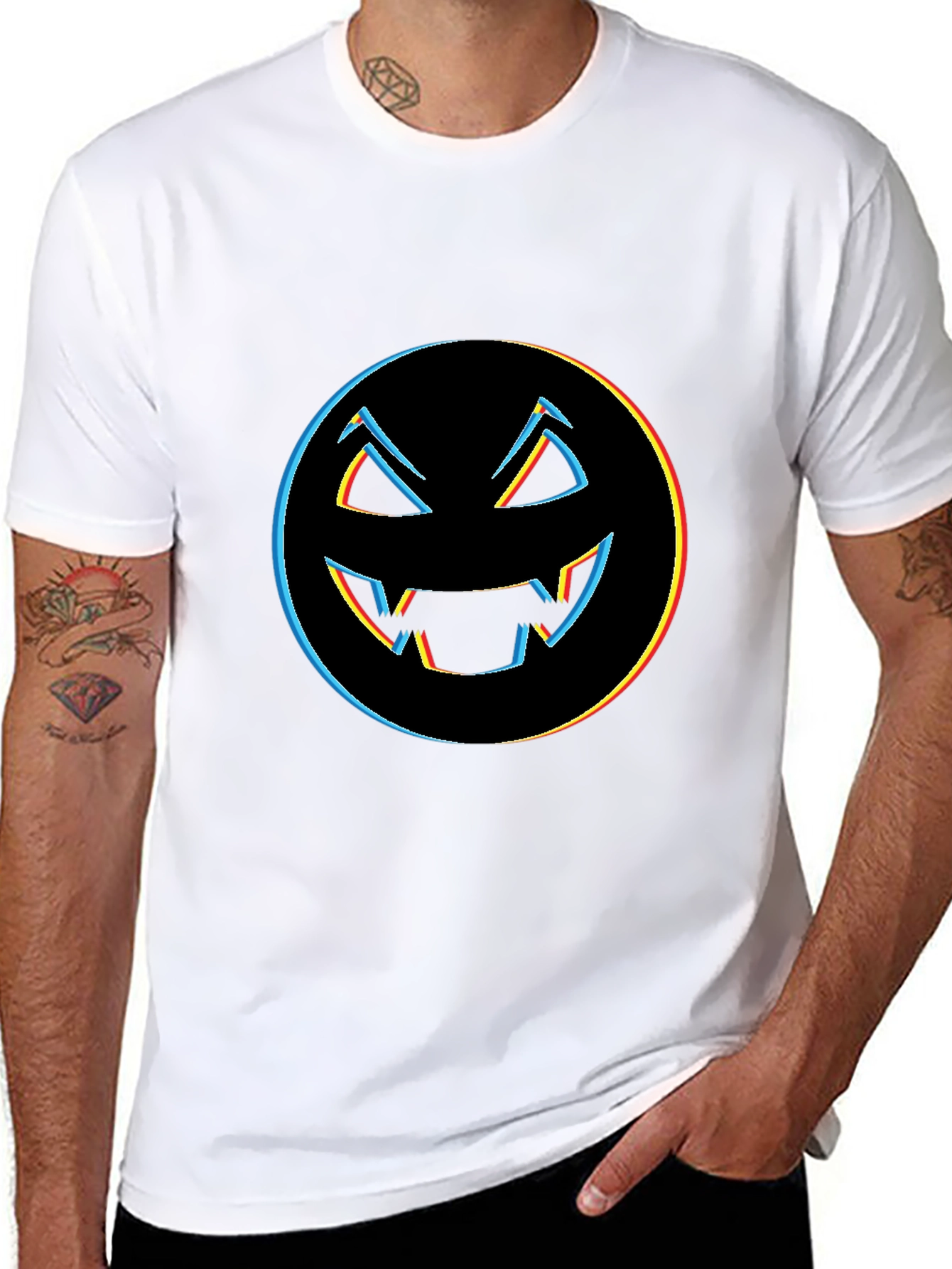 Halloween Pumpkin Face Graphic Tee