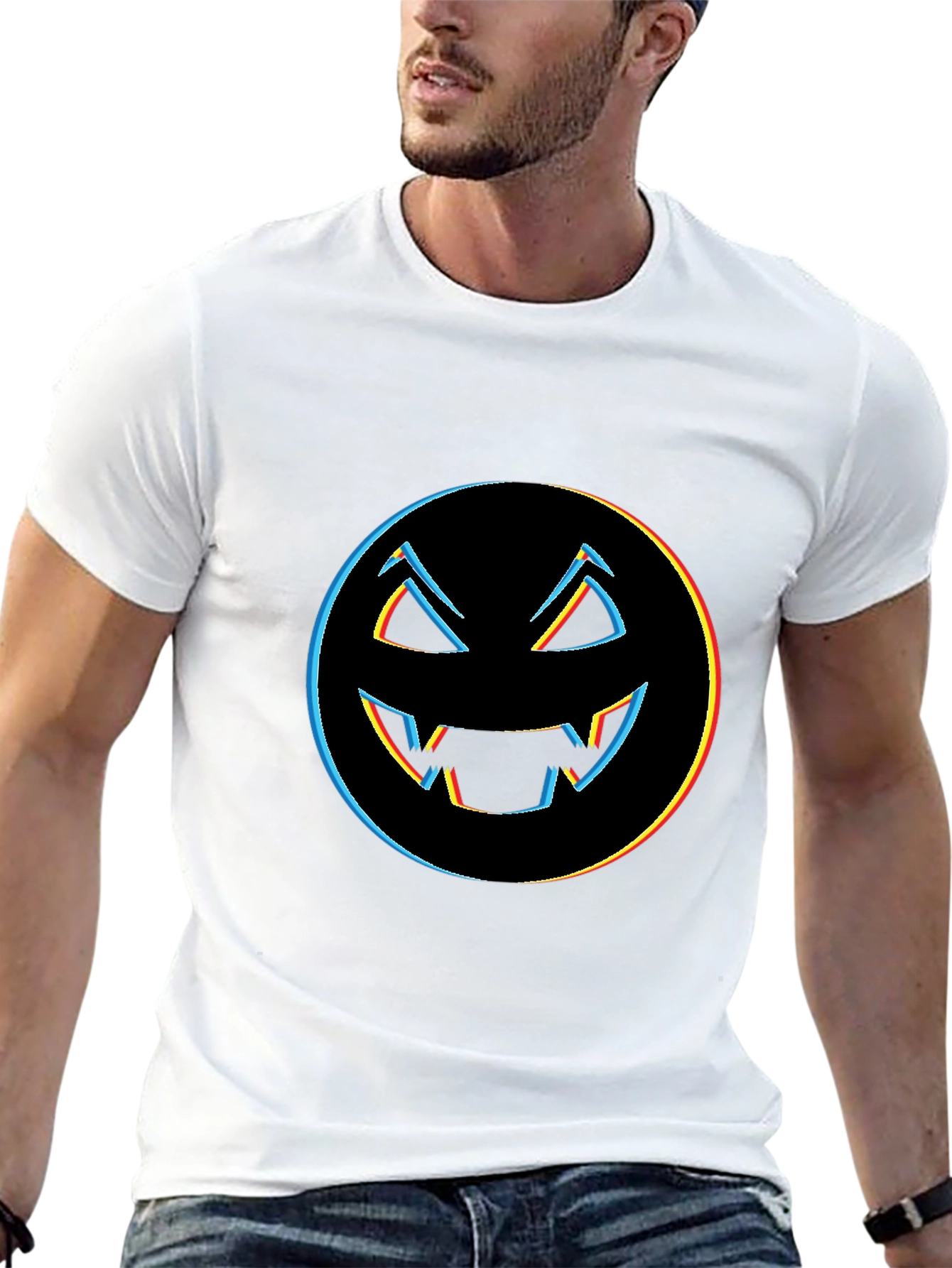 Halloween Pumpkin Face Graphic Tee