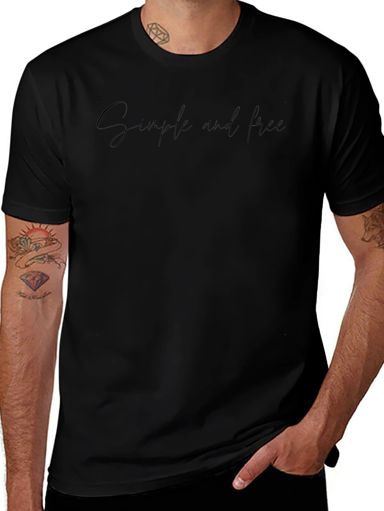 Simple and Free Black T-Shirt