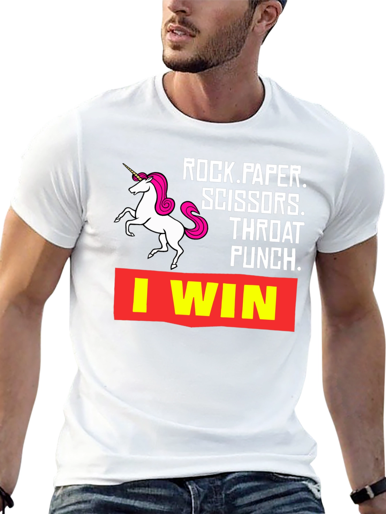 Rock Paper Scissors Throat Punch I Win T-Shirt