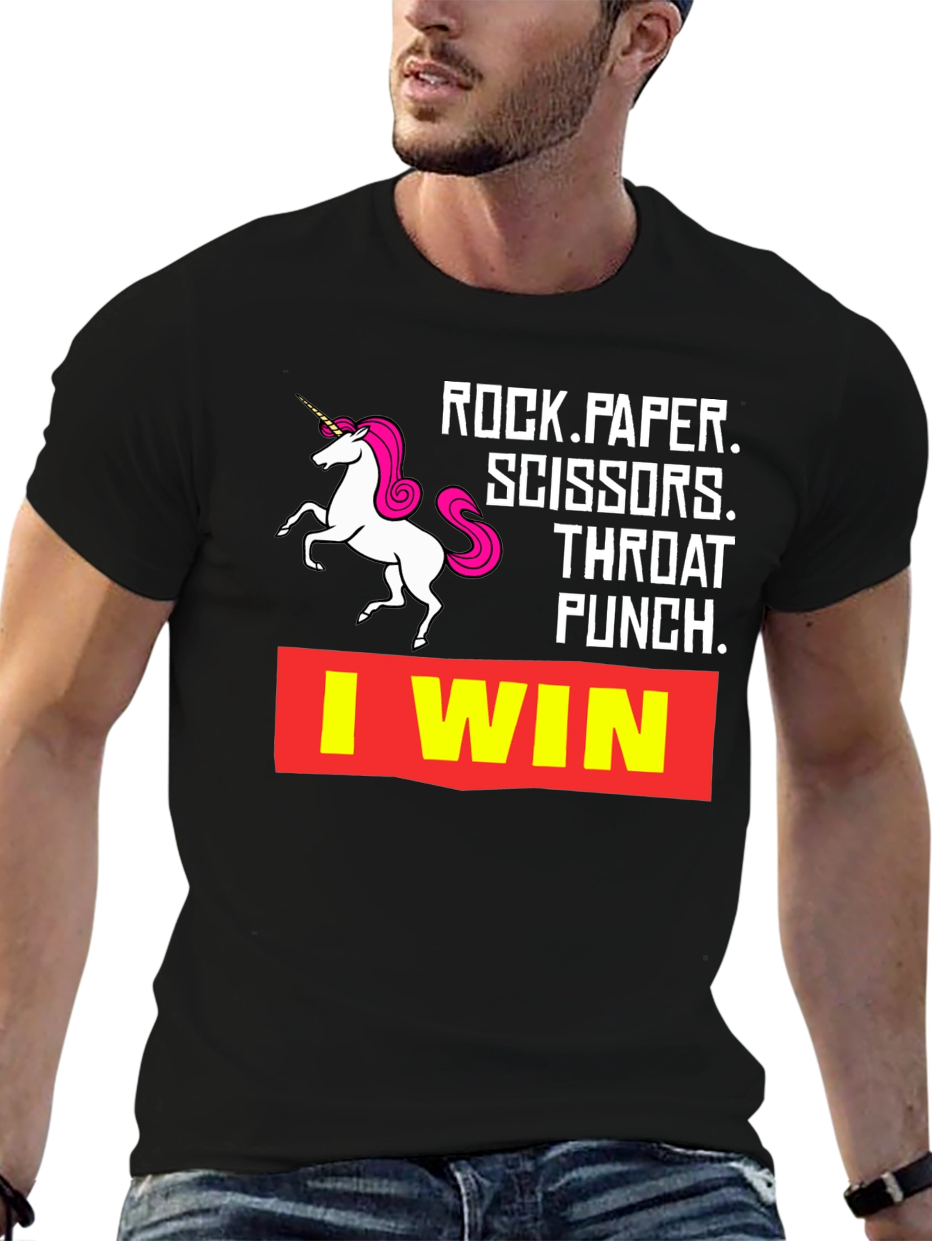 Rock Paper Scissors Throat Punch I Win T-Shirt