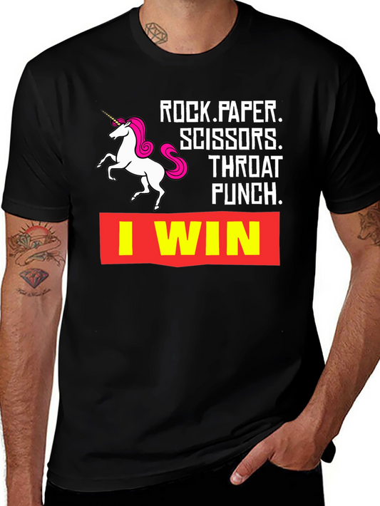 Rock Paper Scissors Throat Punch I Win T-Shirt