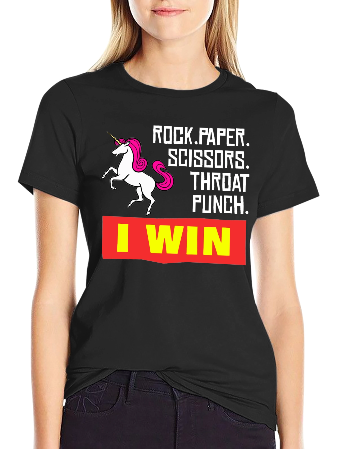 Rock Paper Scissors Throat Punch I Win T-Shirt