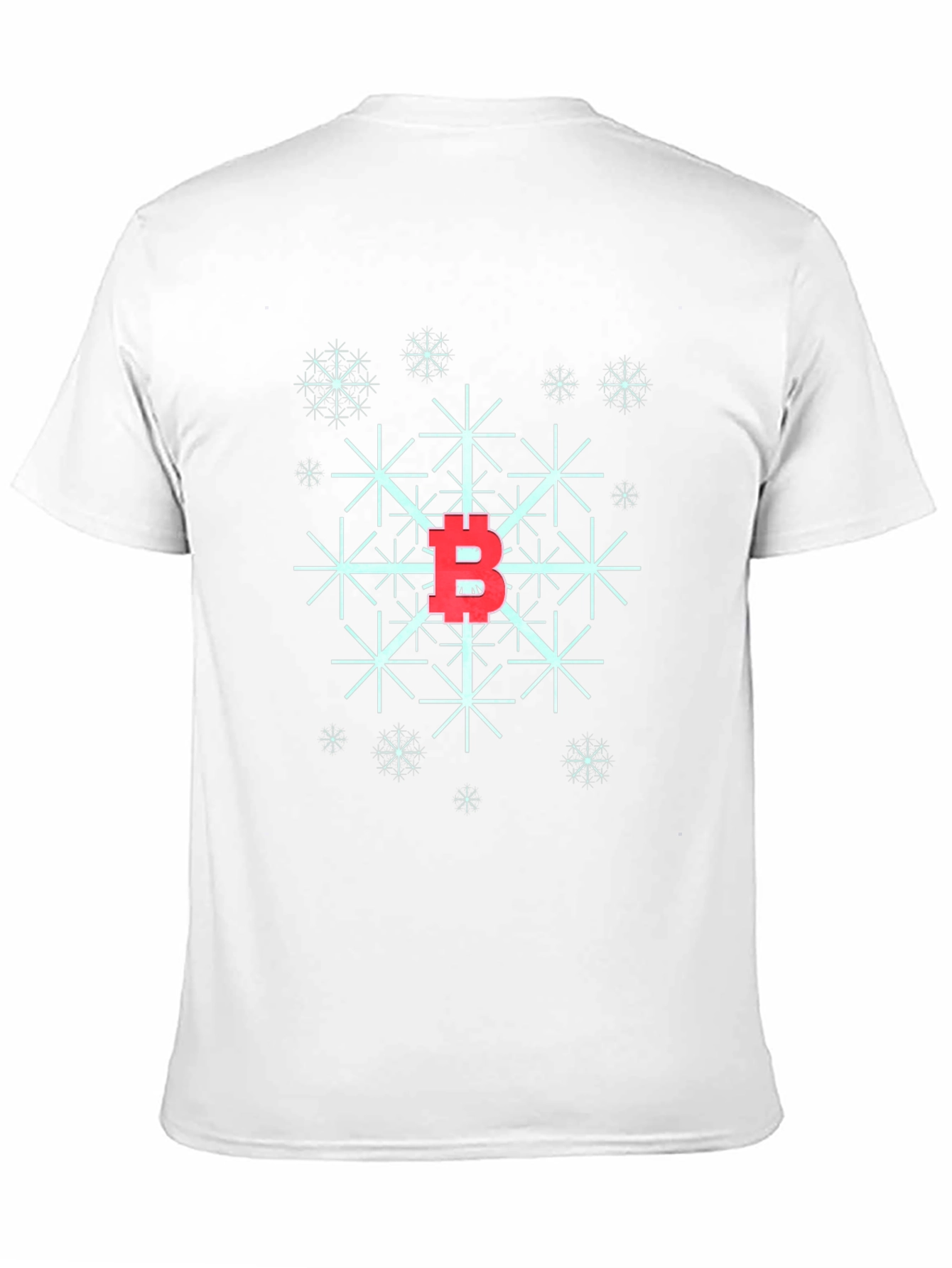 Bitcoin Snowflake Black T-Shirt
