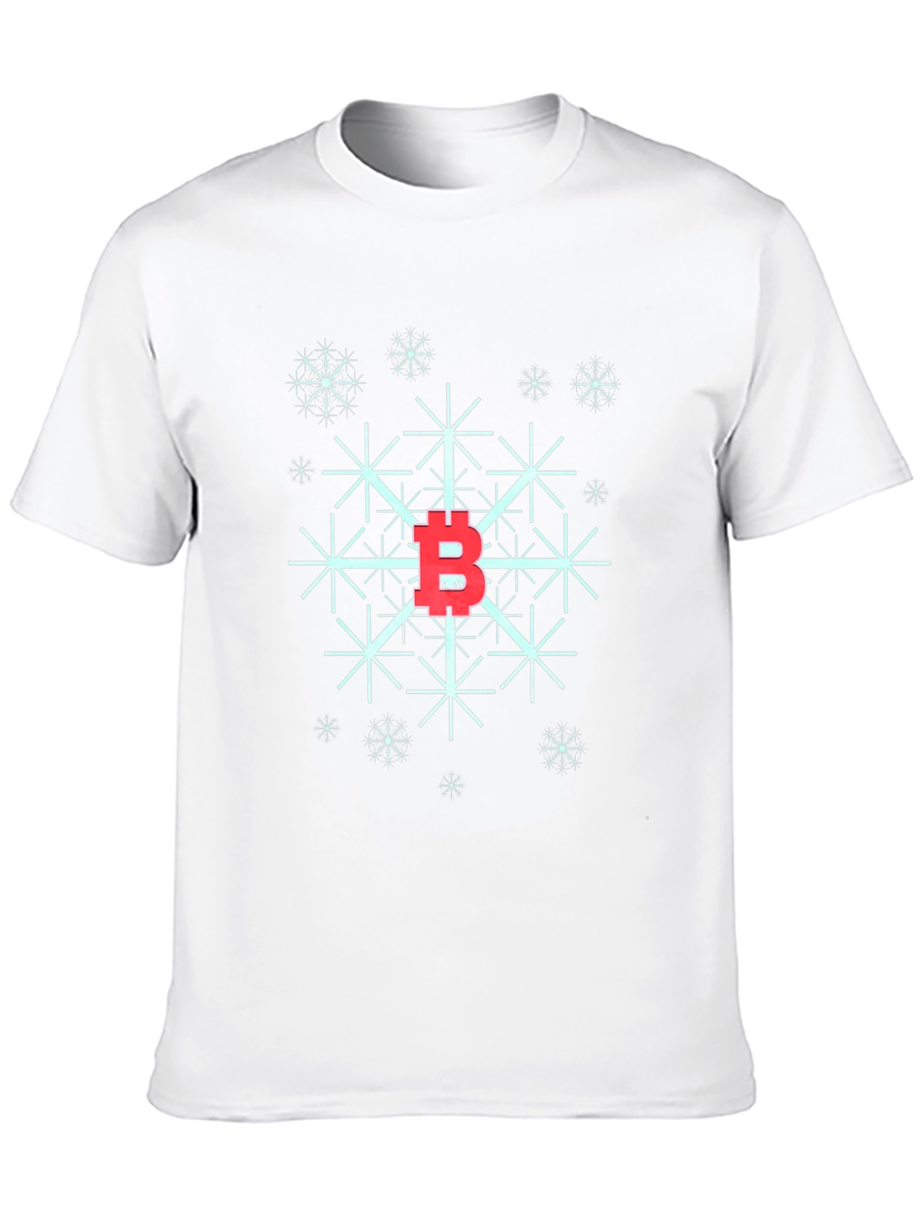 Bitcoin Snowflake Black T-Shirt