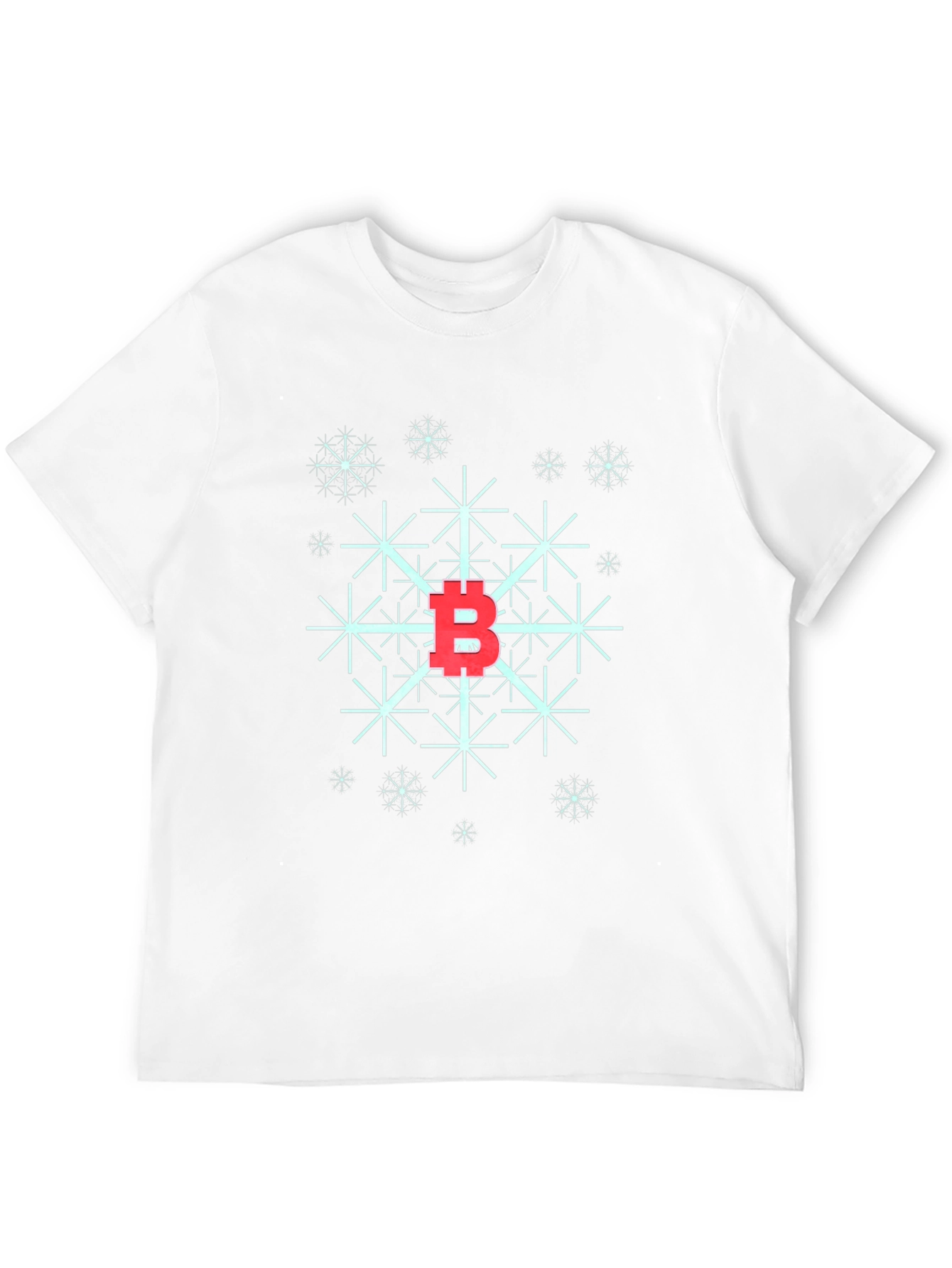 Bitcoin Snowflake Black T-Shirt