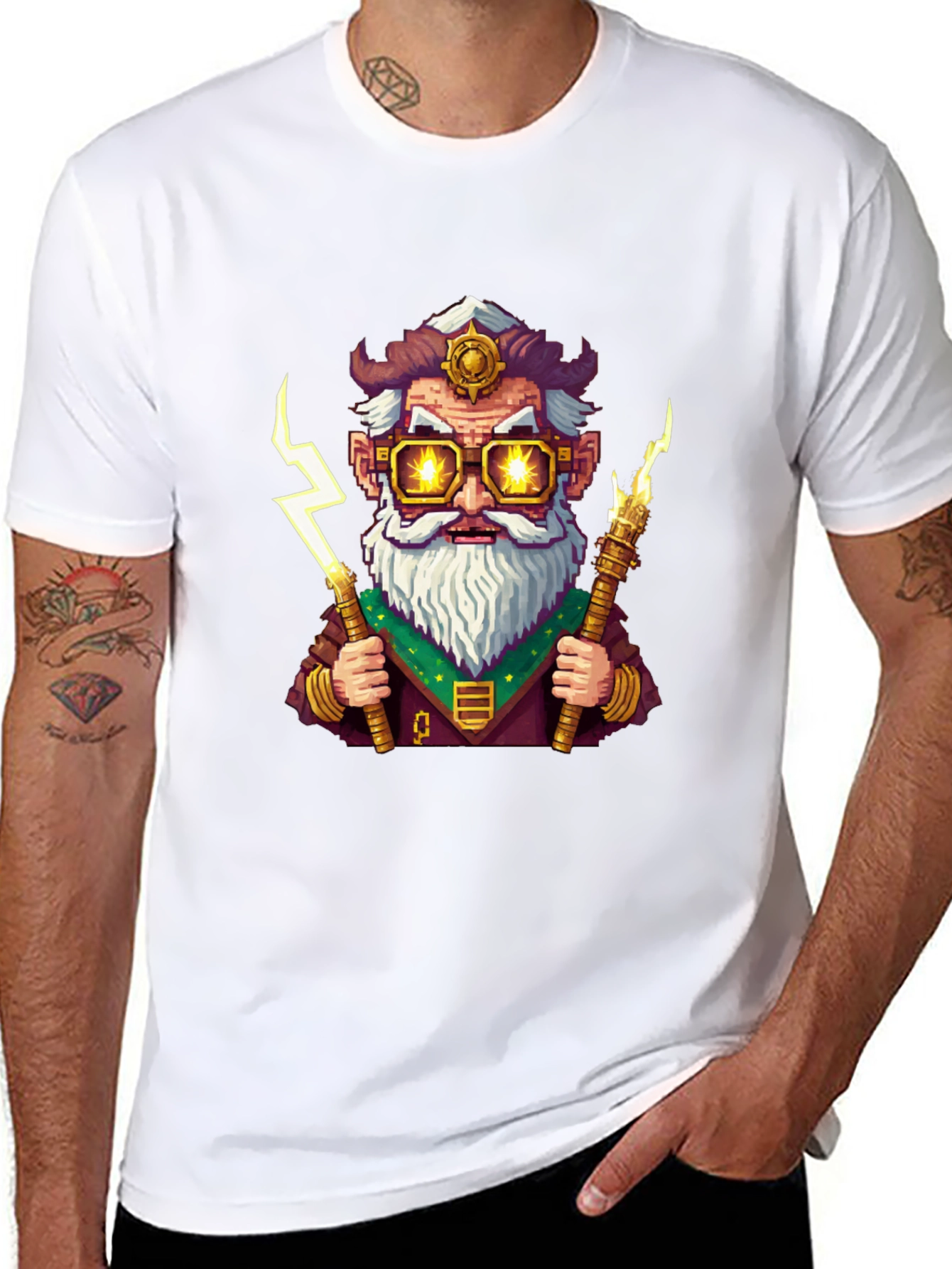 Wizard Cartoon Graphic T-Shirt