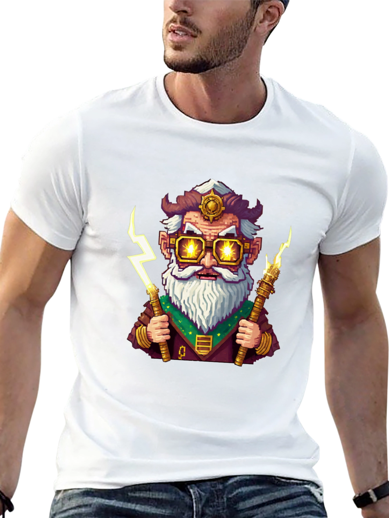 Wizard Cartoon Graphic T-Shirt