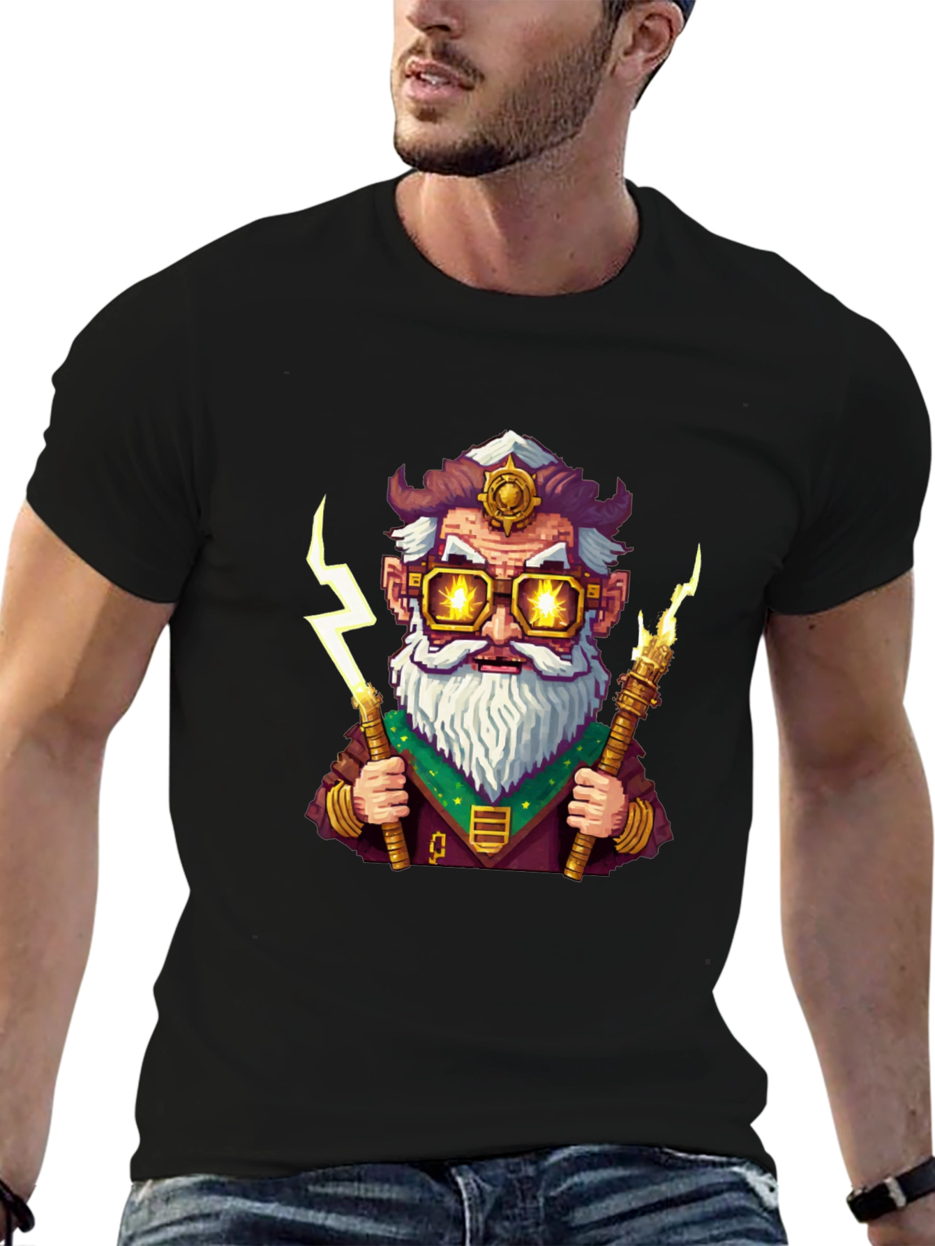 Wizard Cartoon Graphic T-Shirt