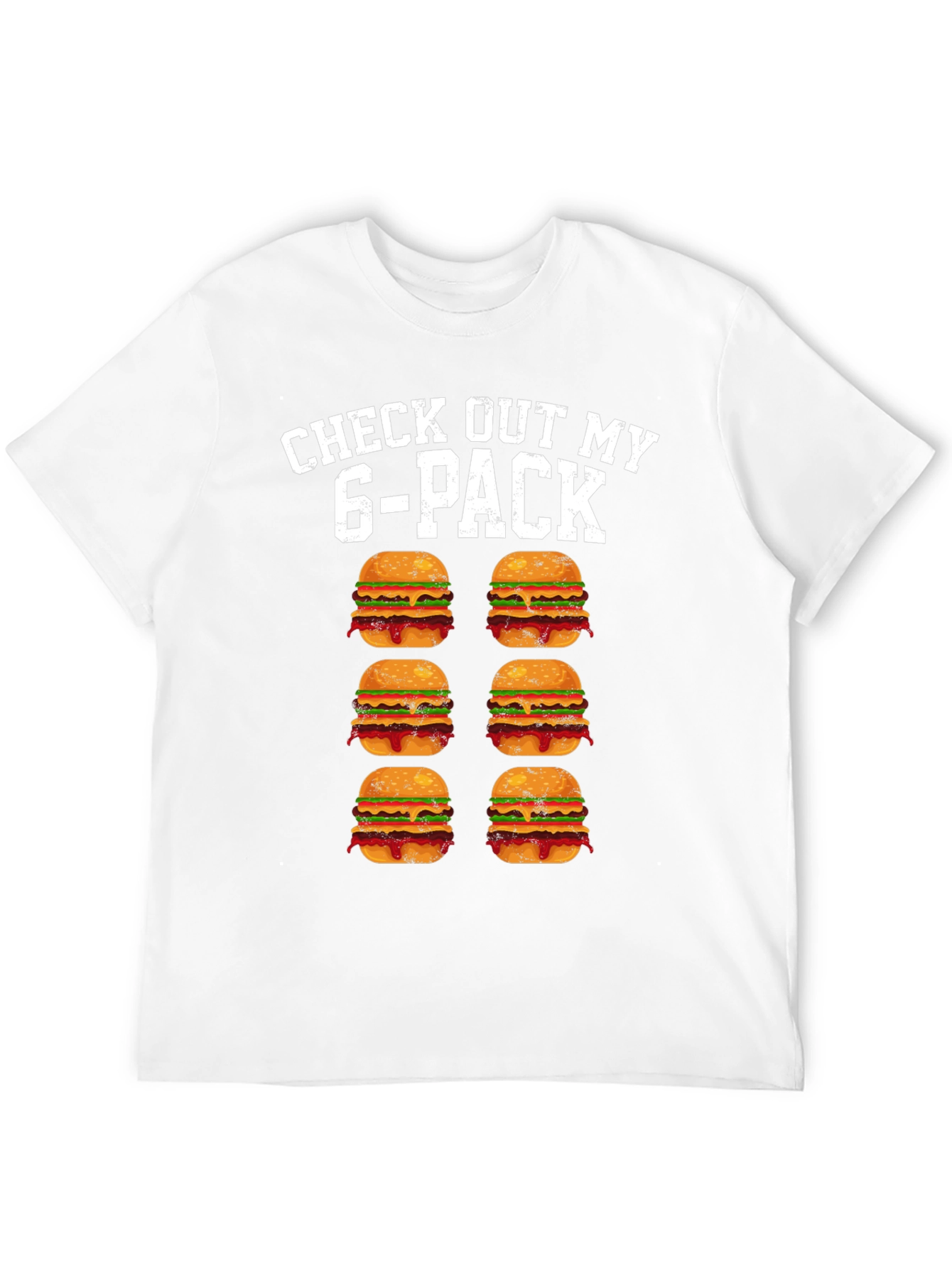 Funny 6-Pack Burgers Graphic Tee
