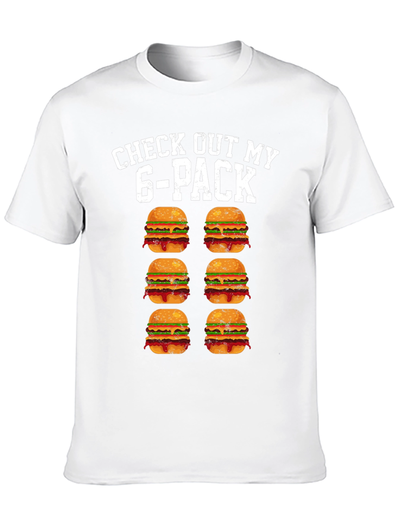 Funny 6-Pack Burgers Graphic Tee