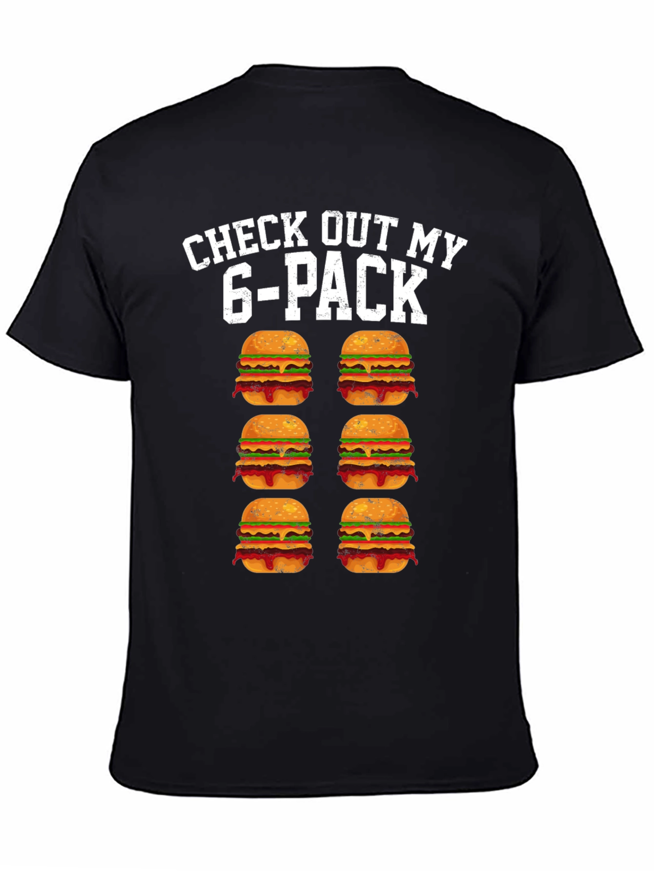 Funny 6-Pack Burgers Graphic Tee