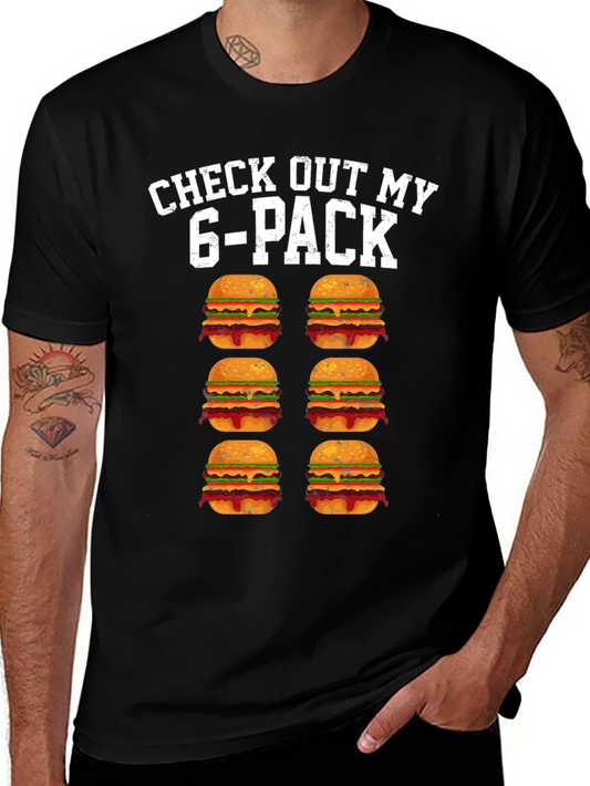 Funny 6-Pack Burgers Graphic Tee