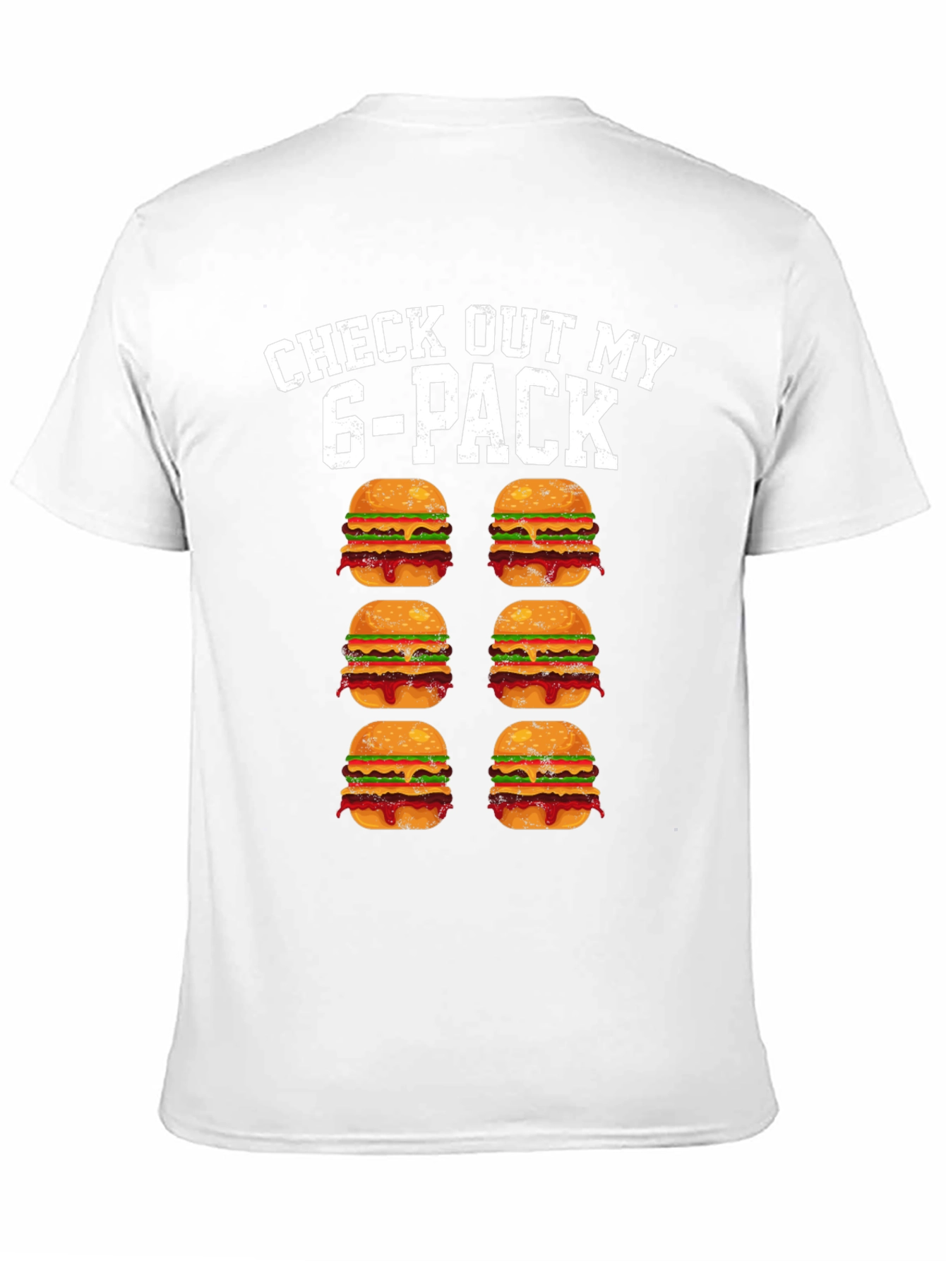 Funny 6-Pack Burgers Graphic Tee
