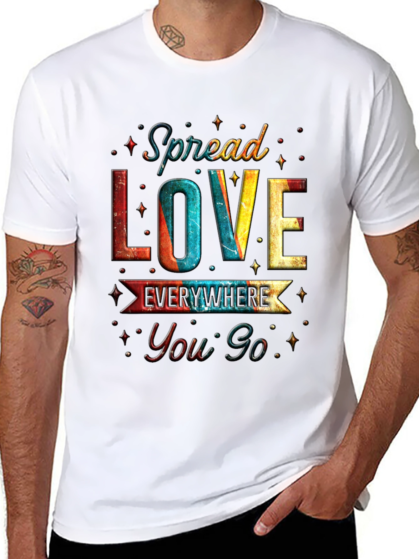 Spread Love Everywhere You Go Graphic T-Shirt