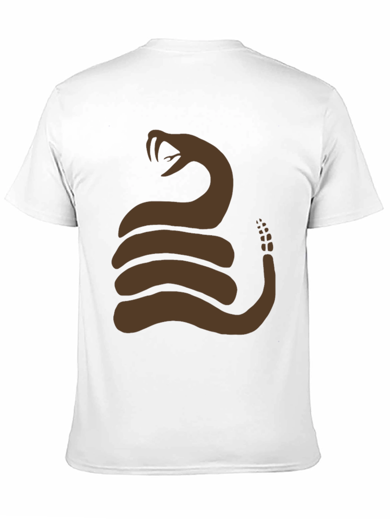 Brown Snake Graphic Black T-Shirt