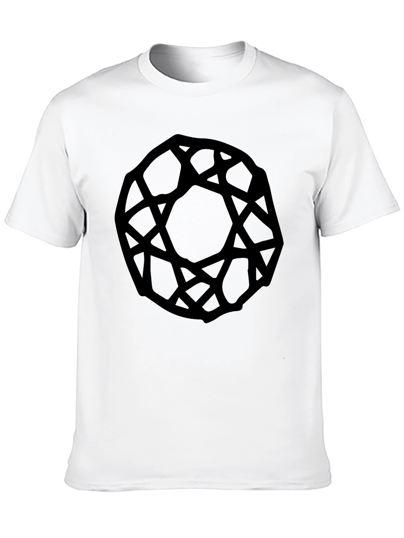 Abstract Geometric Black Graphic Tee
