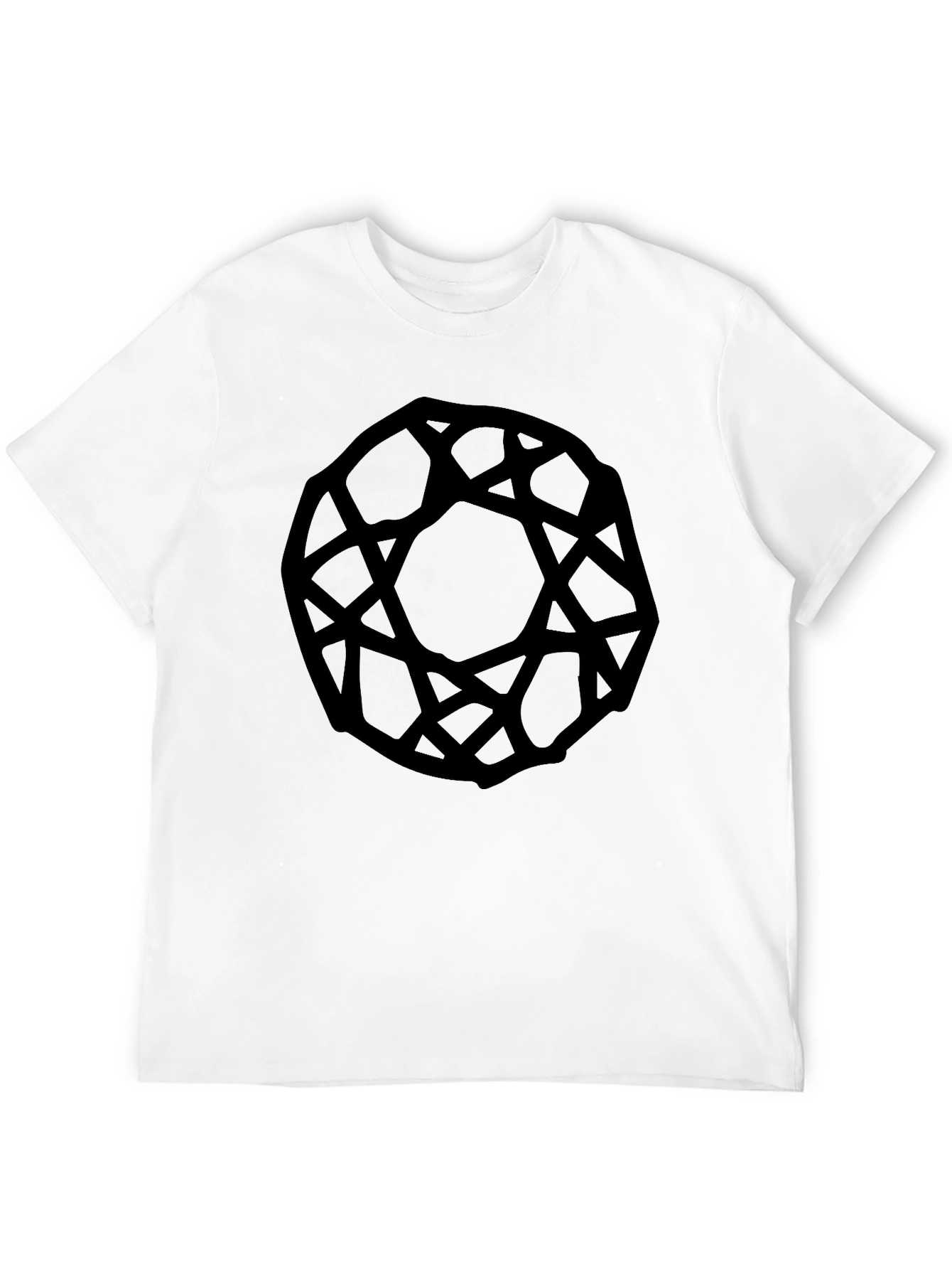 Abstract Geometric Black Graphic Tee