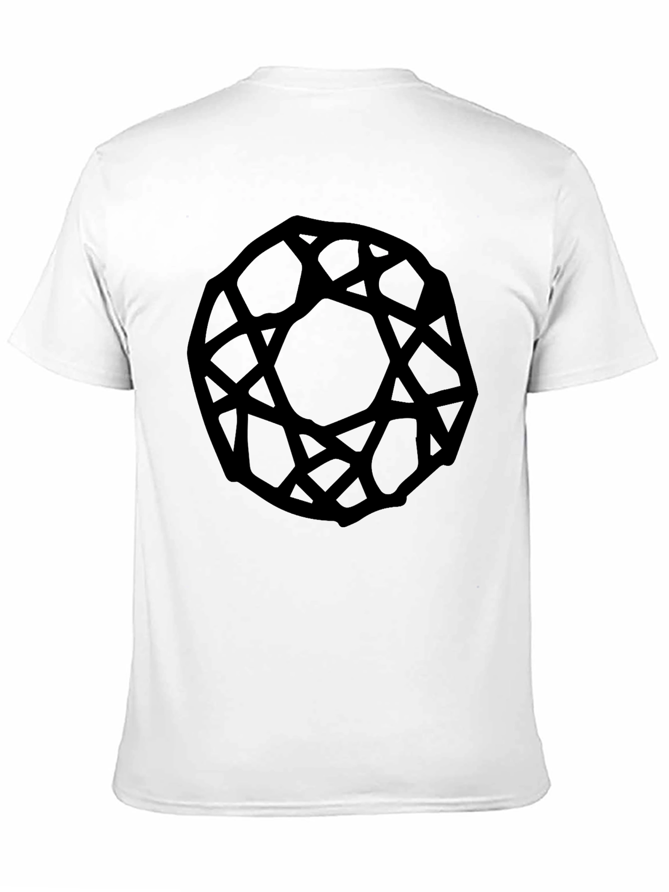 Abstract Geometric Black Graphic Tee