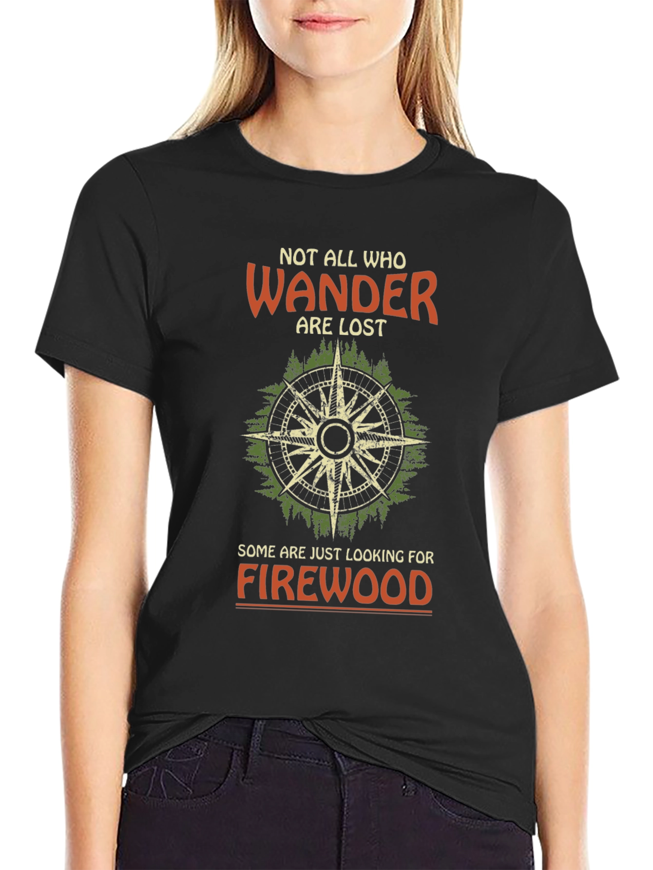Wanderer Firewood Compass Graphic Tee