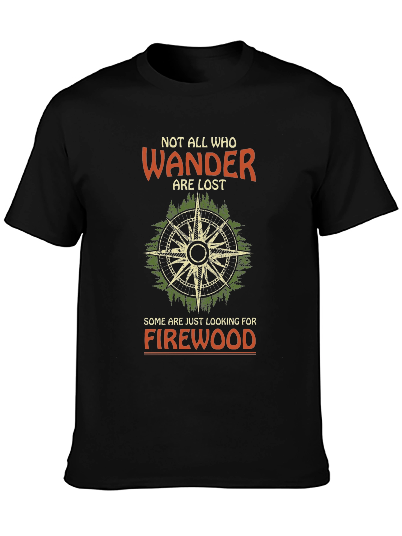 Wanderer Firewood Compass Graphic Tee