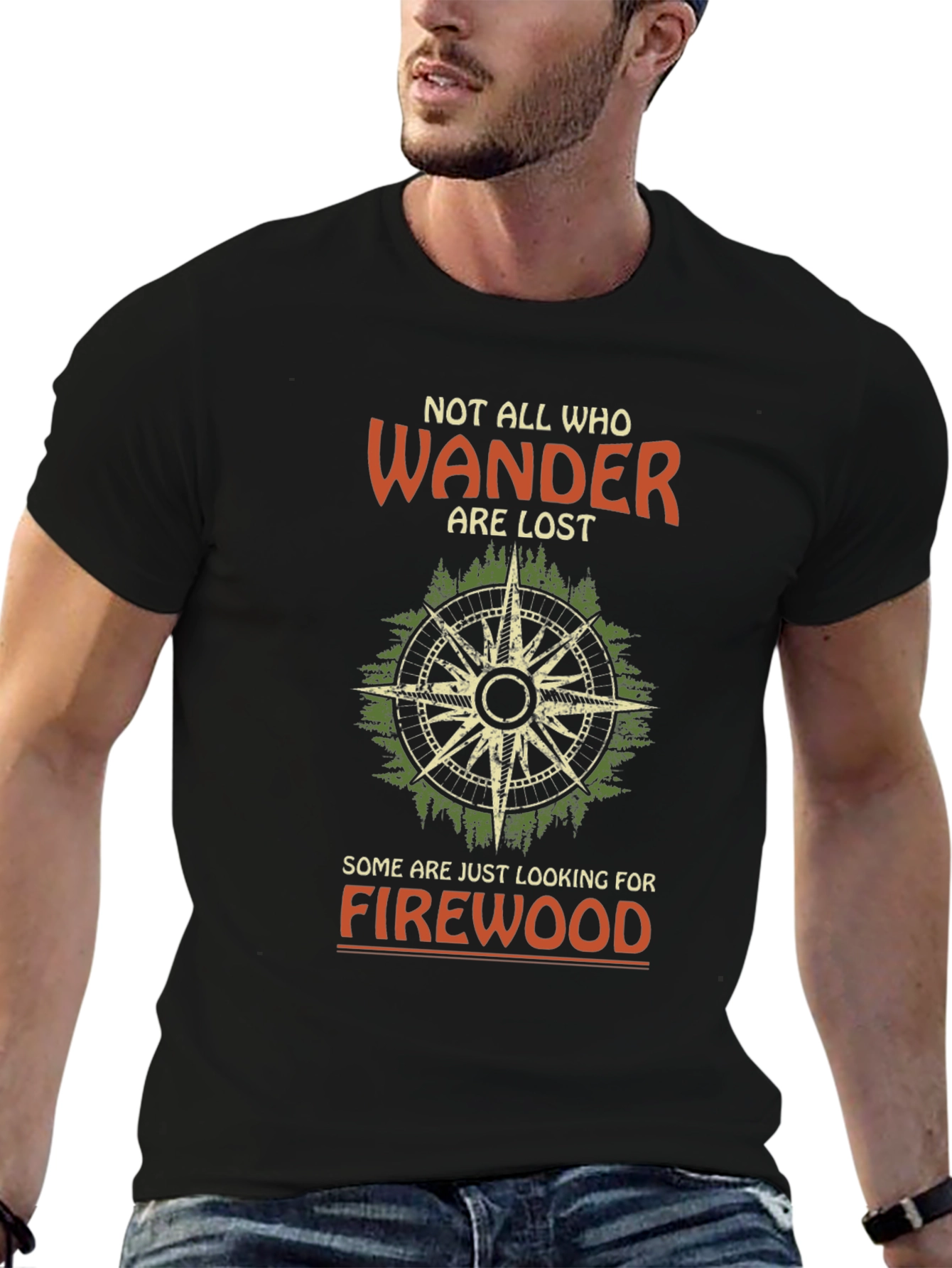 Wanderer Firewood Compass Graphic Tee