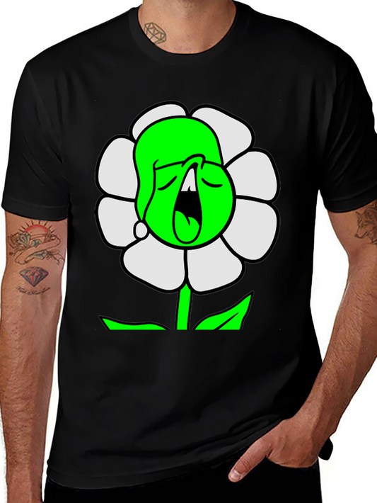 Cartoon Flower T-Shirt - Unique Graphic Tee
