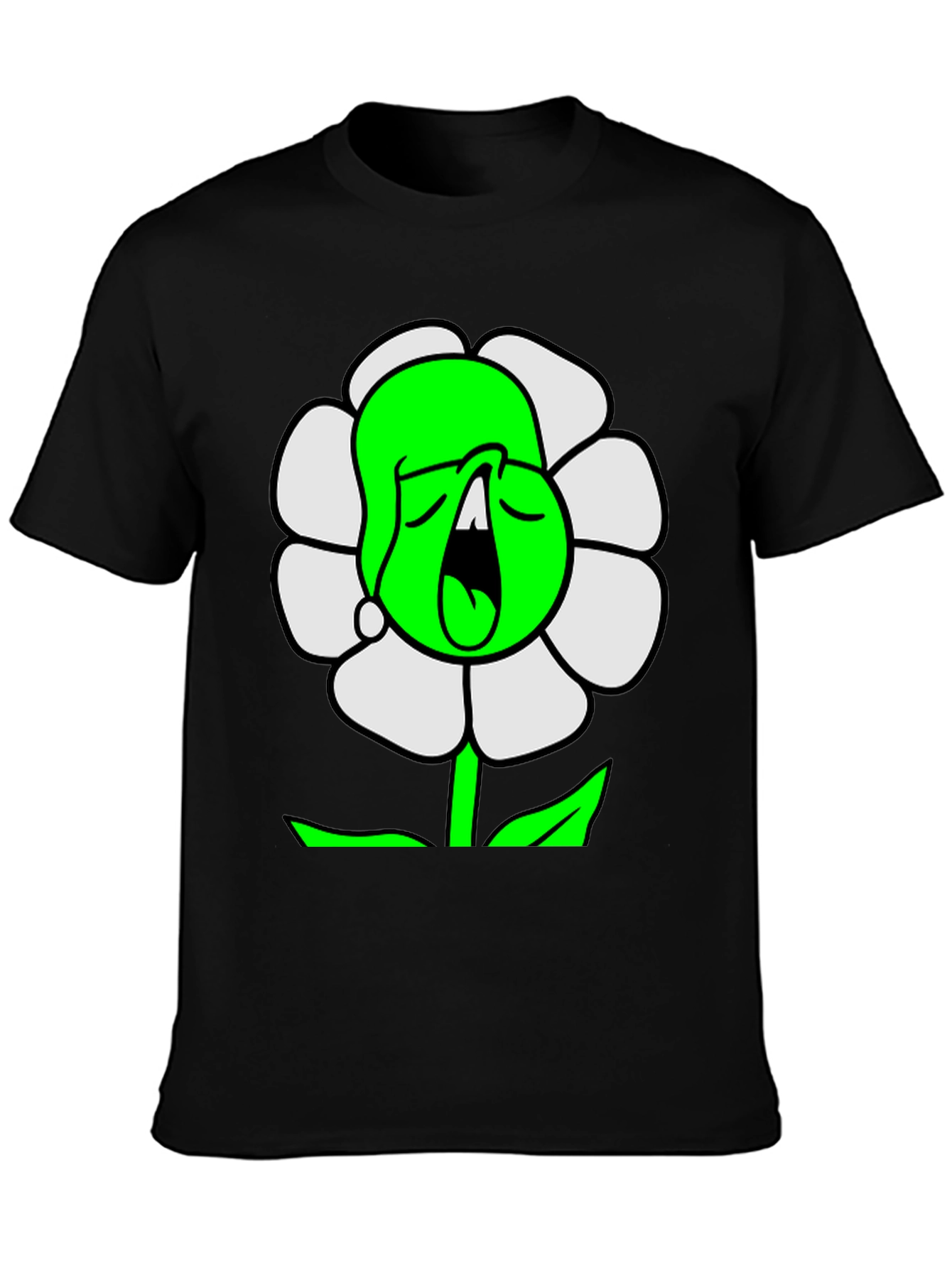 Cartoon Flower T-Shirt - Unique Graphic Tee
