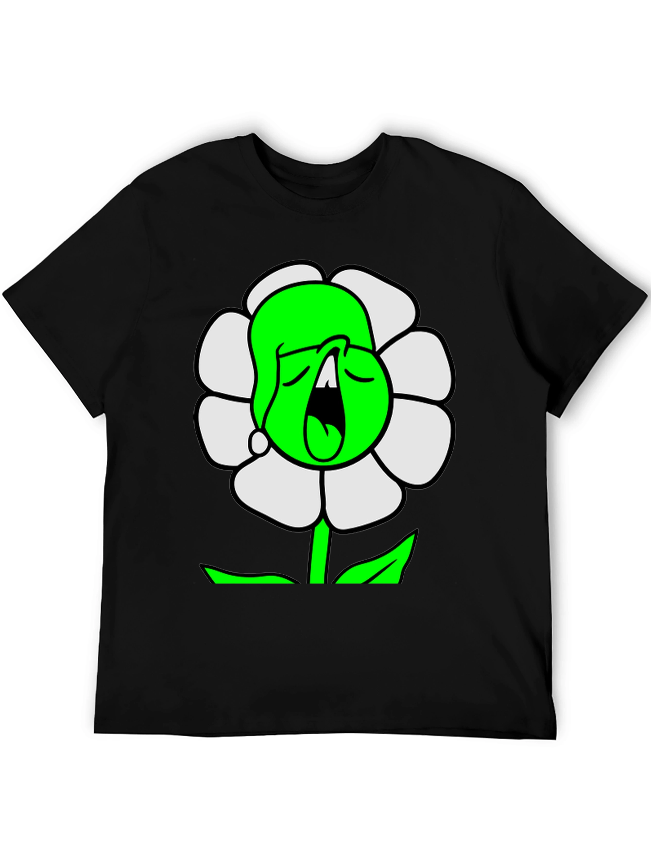 Cartoon Flower T-Shirt - Unique Graphic Tee