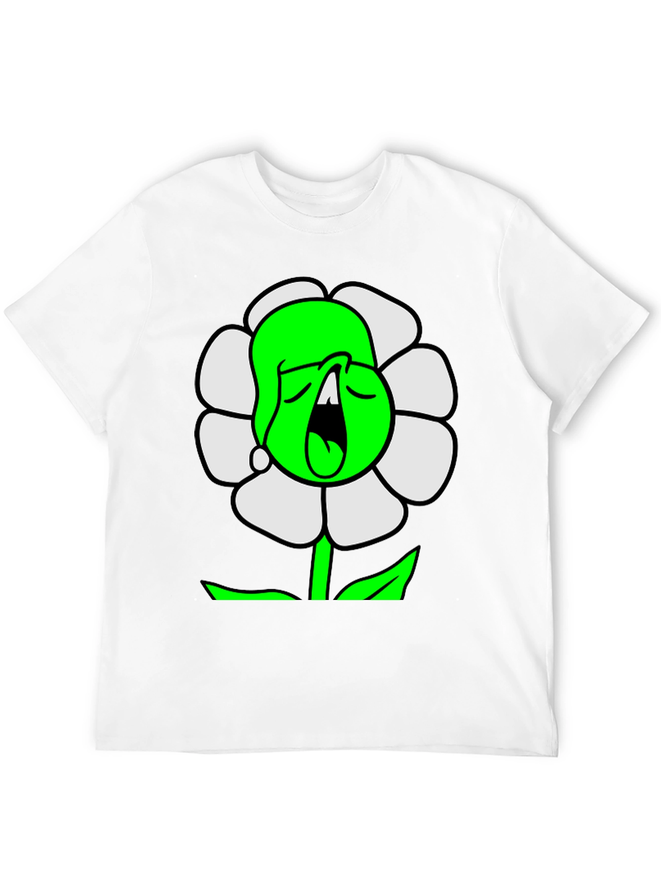 Cartoon Flower T-Shirt - Unique Graphic Tee