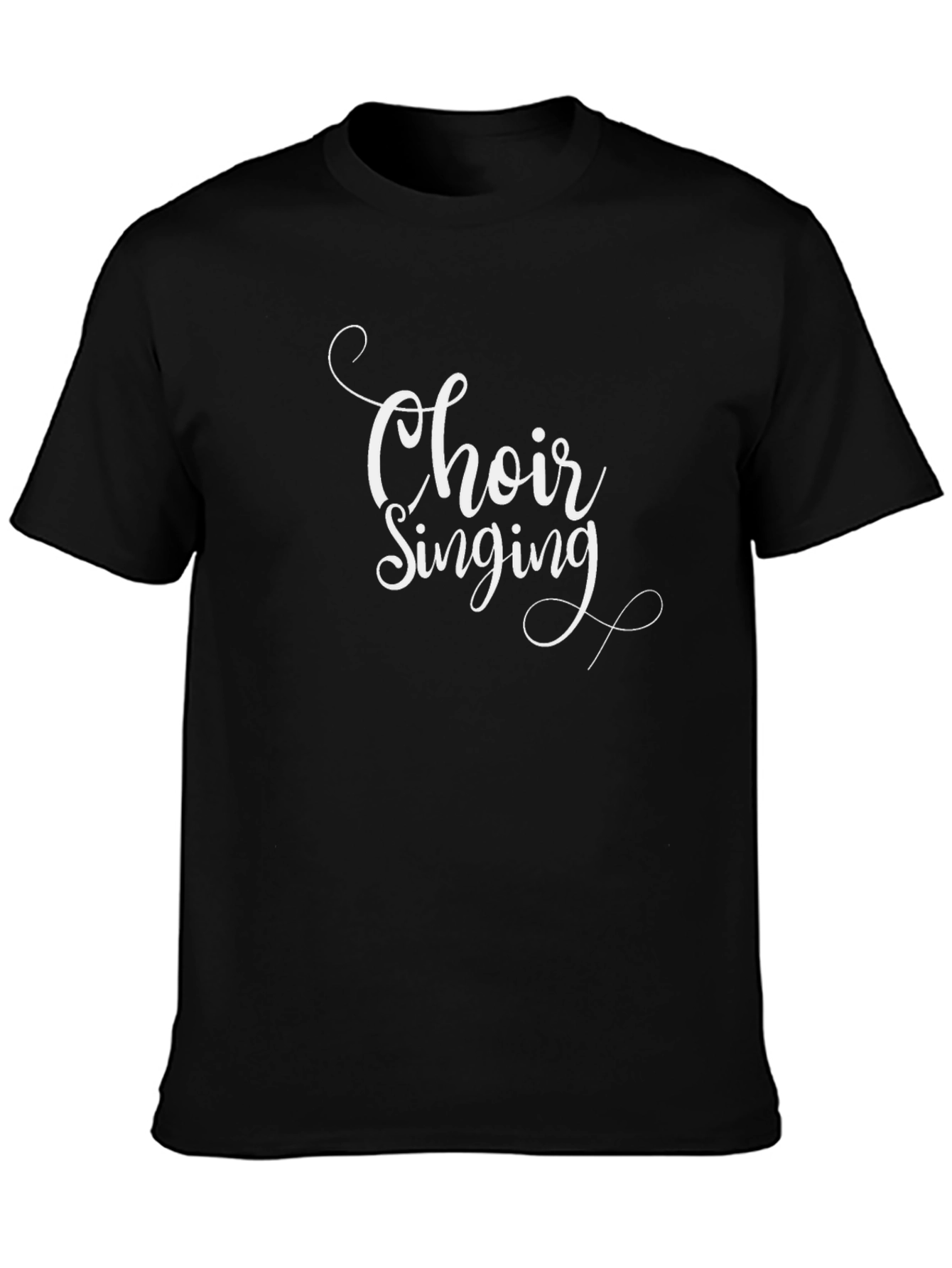 Choir Singing Black T-Shirt