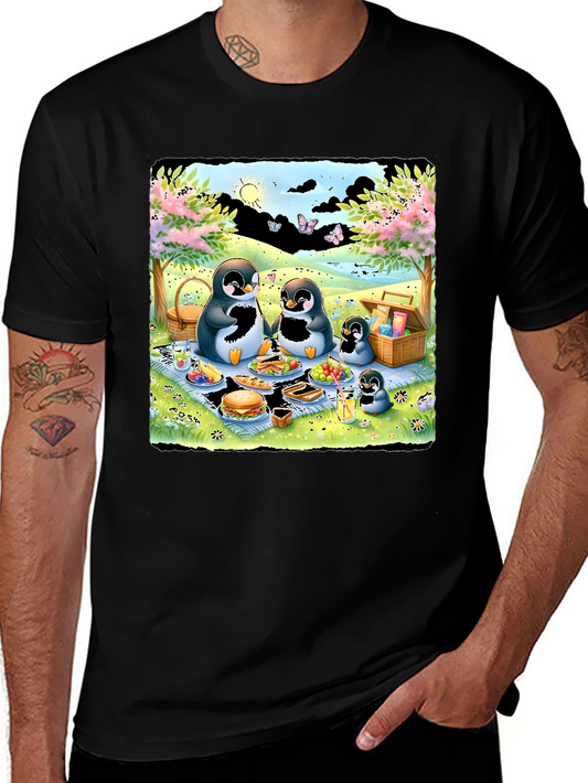 Penguin Family Picnic Graphic Tee