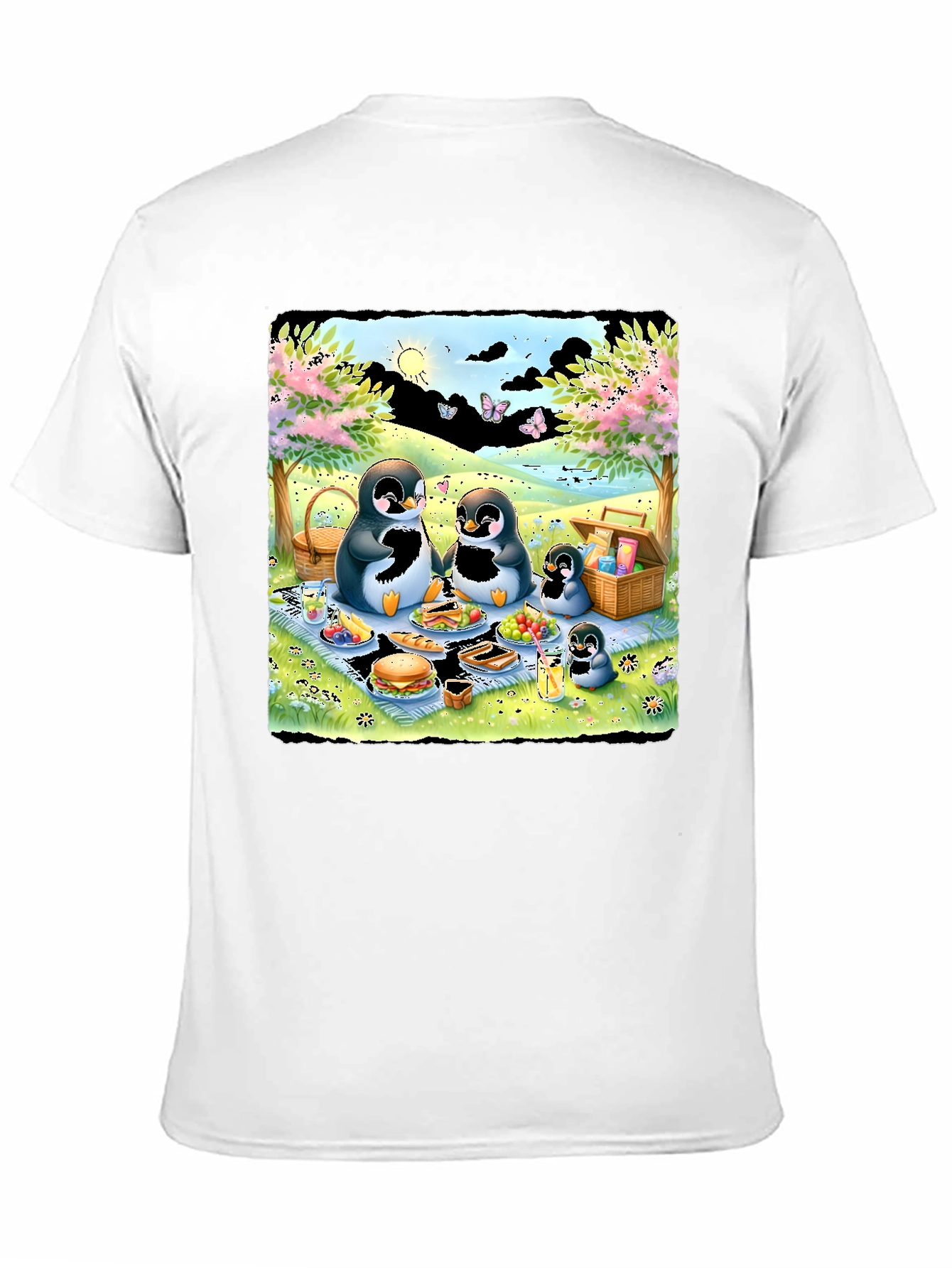 Penguin Family Picnic Graphic Tee