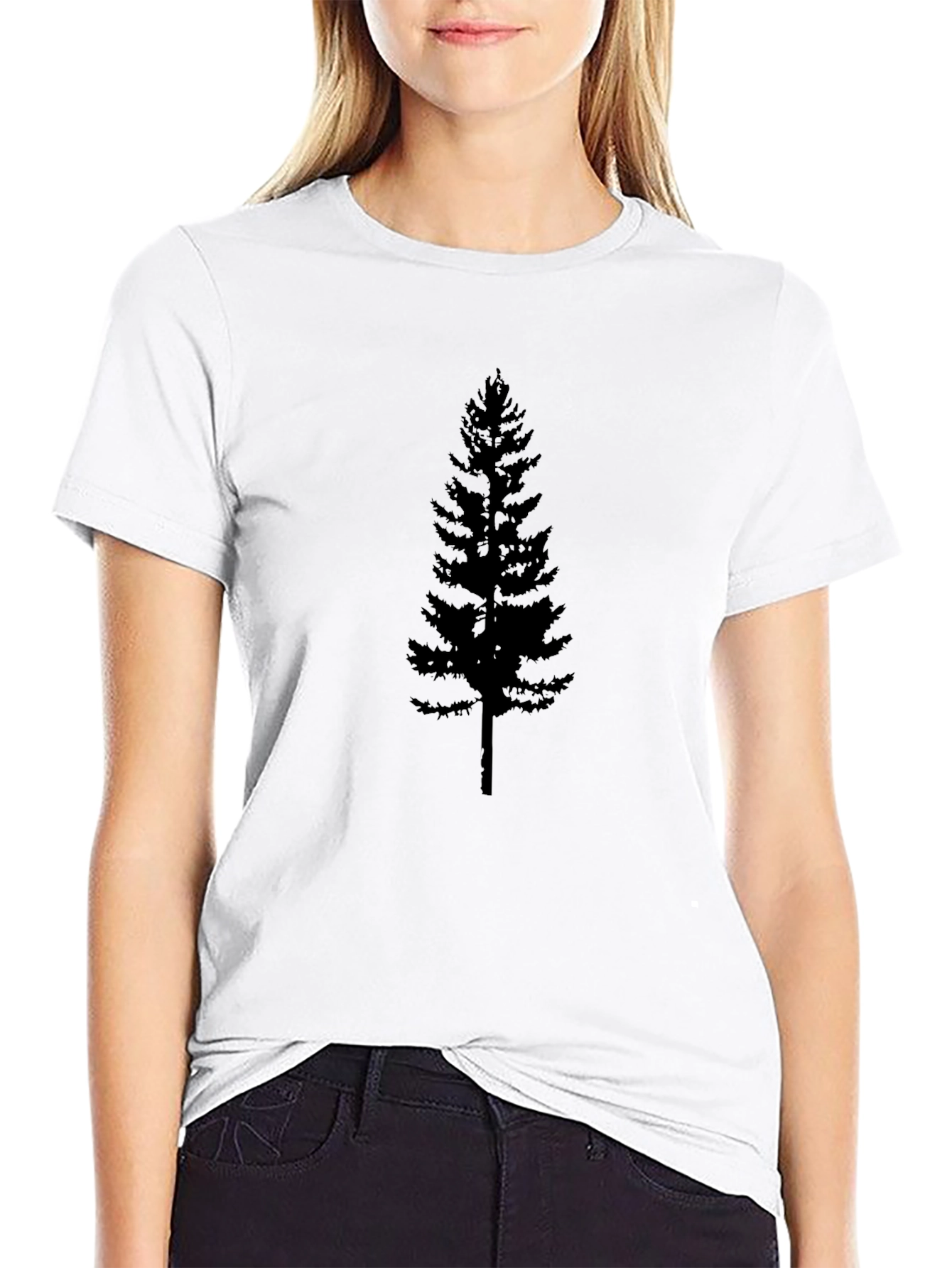 Evergreen Tree Graphic Tee - Black