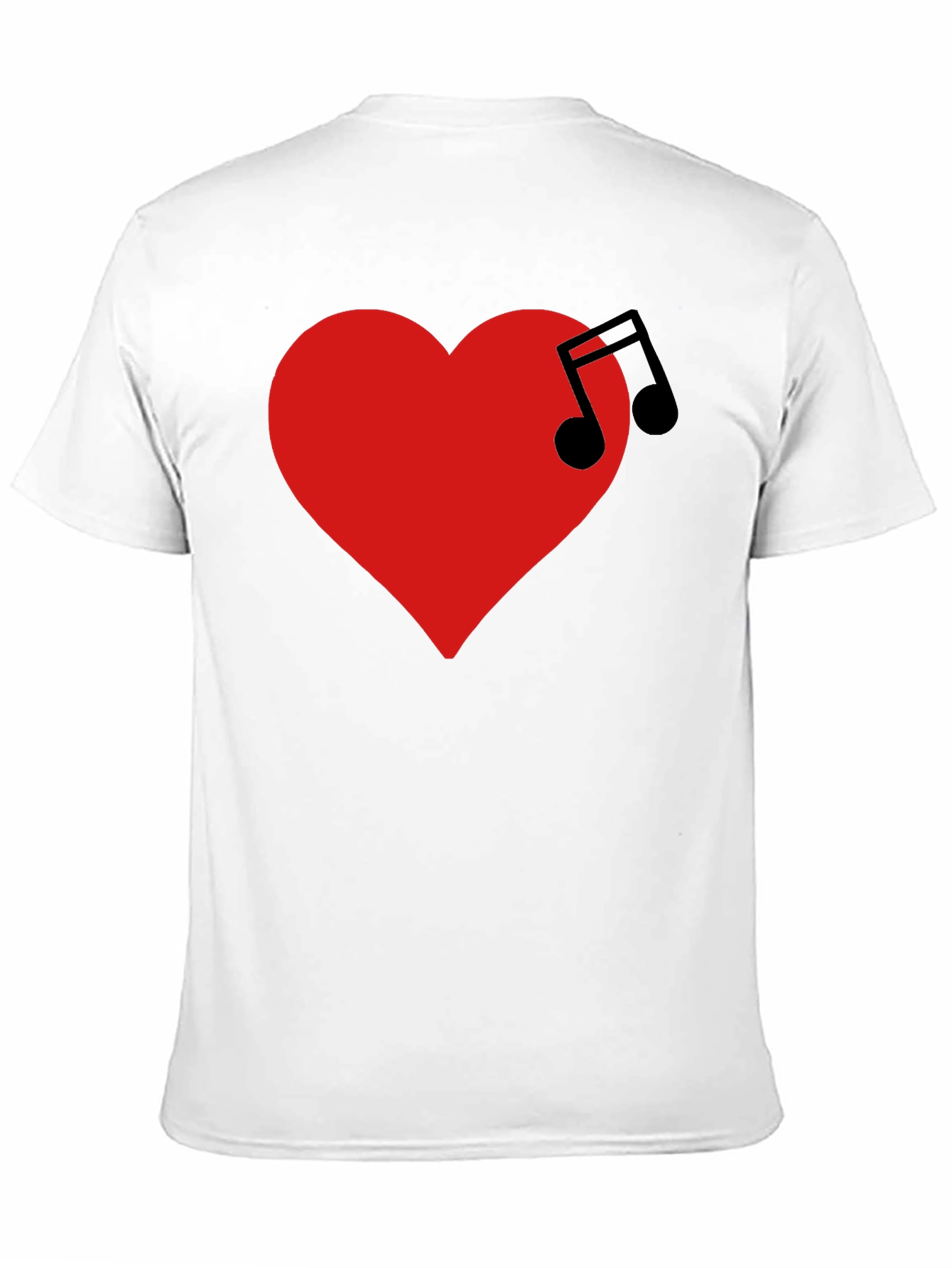 Music Heartbeat T-Shirt - Black Crew Neck Tee