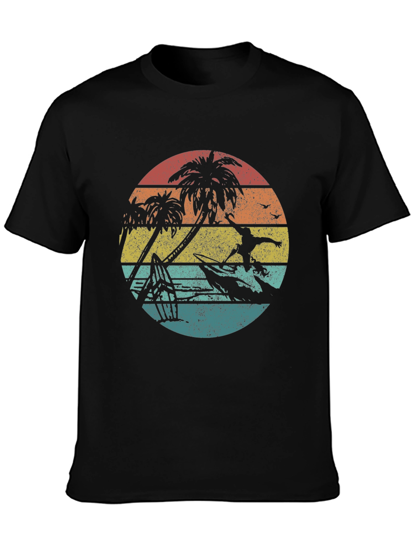 Retro Sunset Surfer Graphic Tee