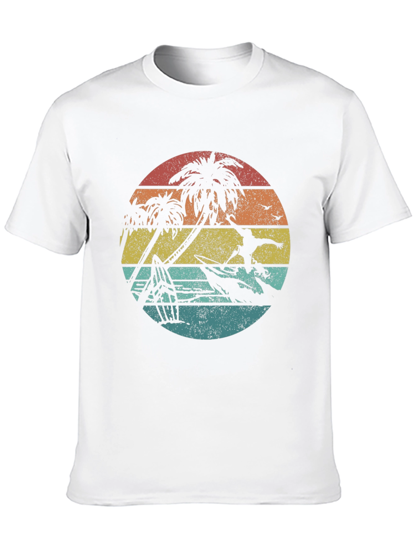 Retro Sunset Surfer Graphic Tee