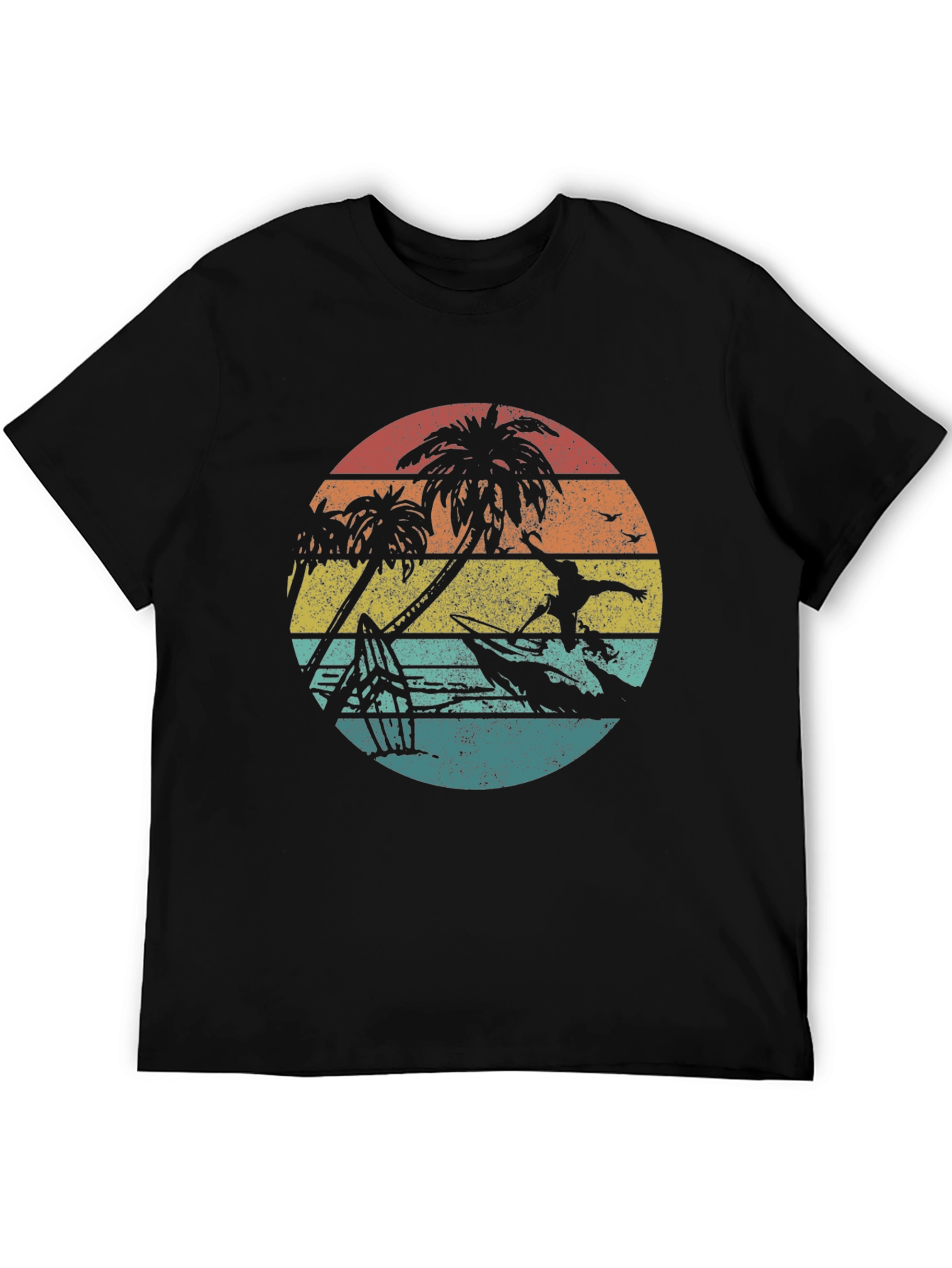 Retro Sunset Surfer Graphic Tee