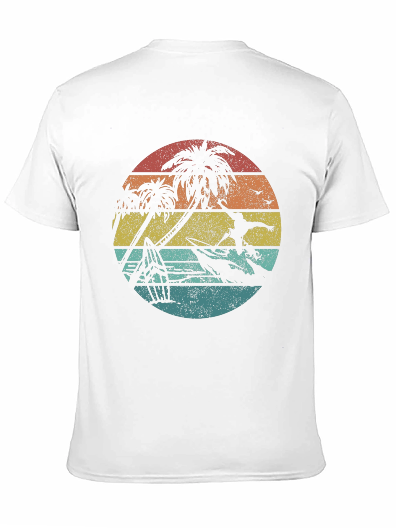 Retro Sunset Surfer Graphic Tee