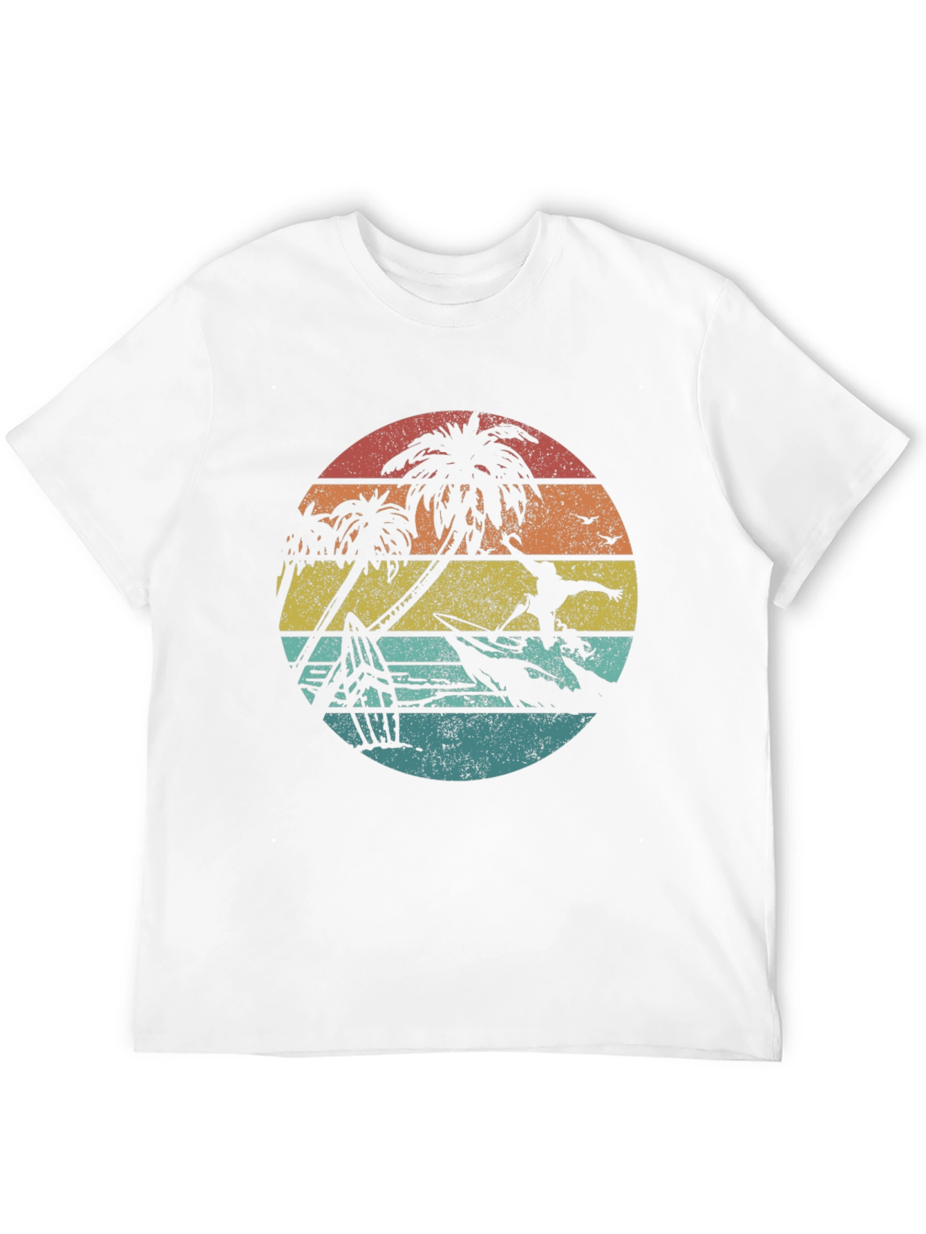 Retro Sunset Surfer Graphic Tee