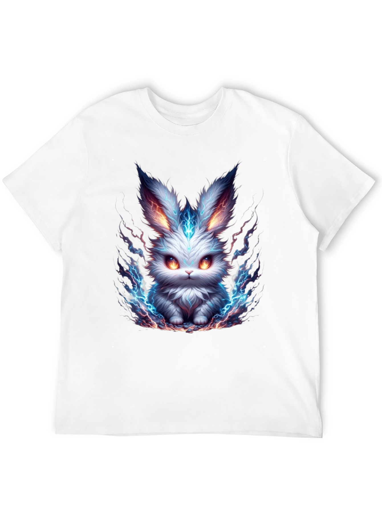 Electric Bunny Graphic Tee - Mens Black T-Shirt