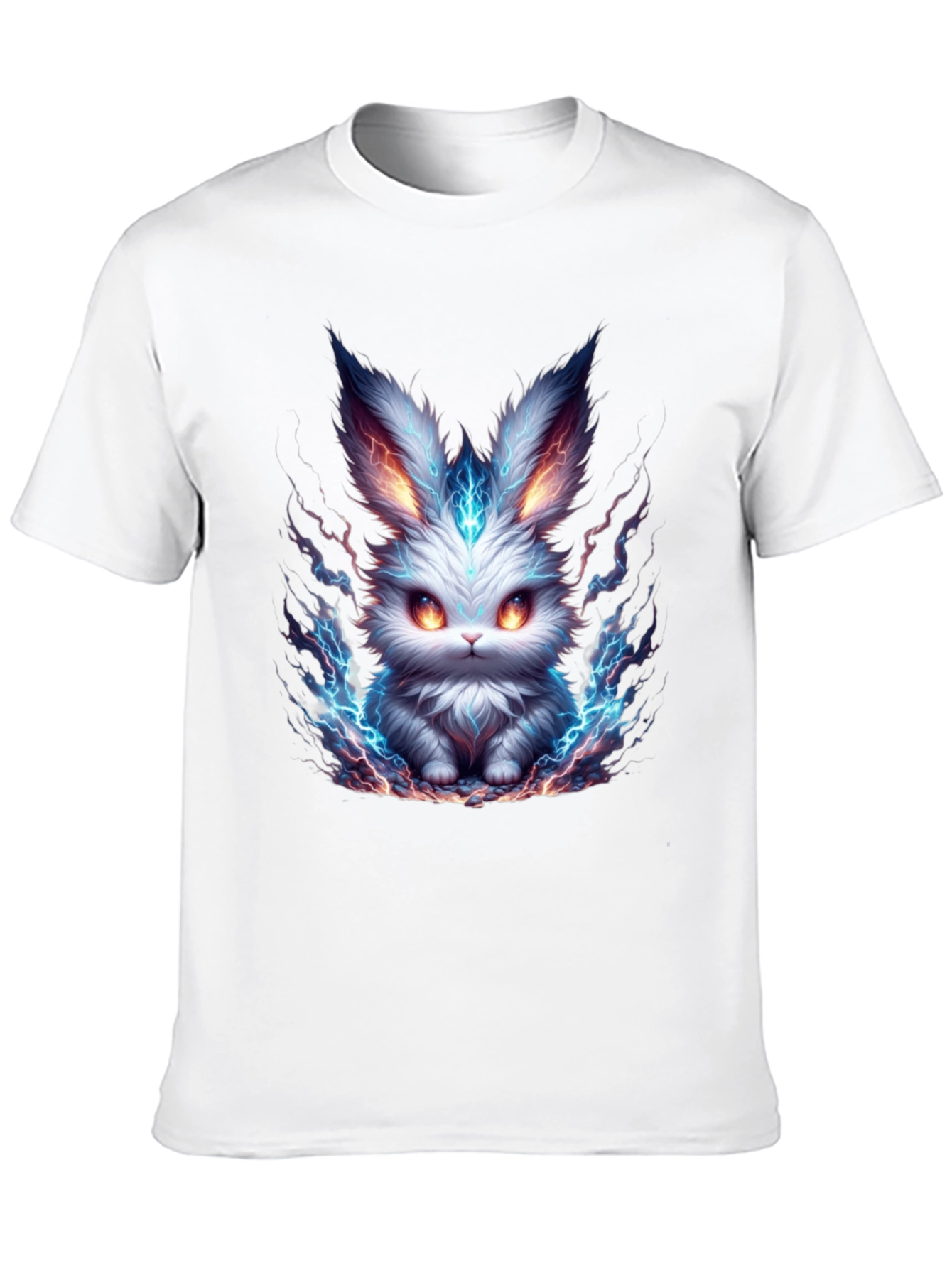 Electric Bunny Graphic Tee - Mens Black T-Shirt