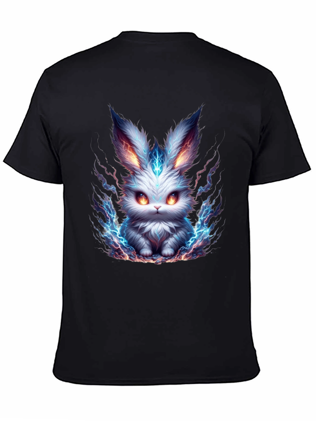 Electric Bunny Graphic Tee - Mens Black T-Shirt