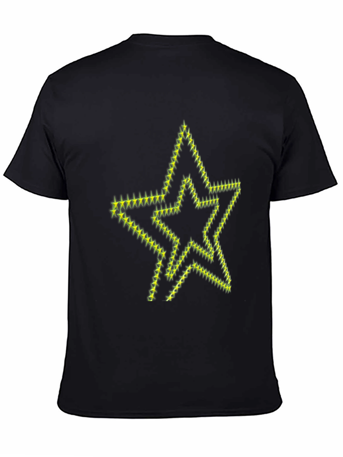 Star Graphic Print Black T-Shirt