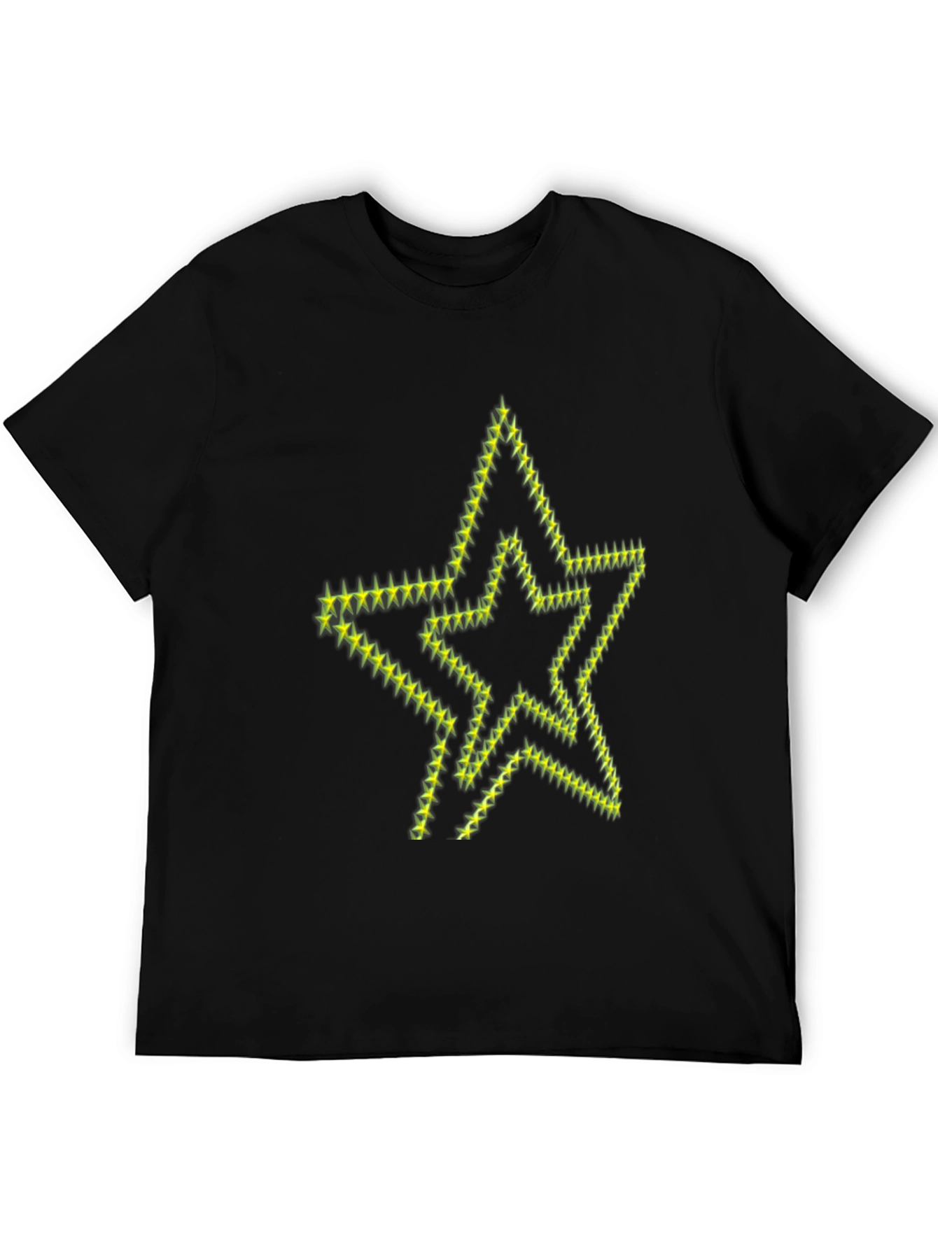 Star Graphic Print Black T-Shirt