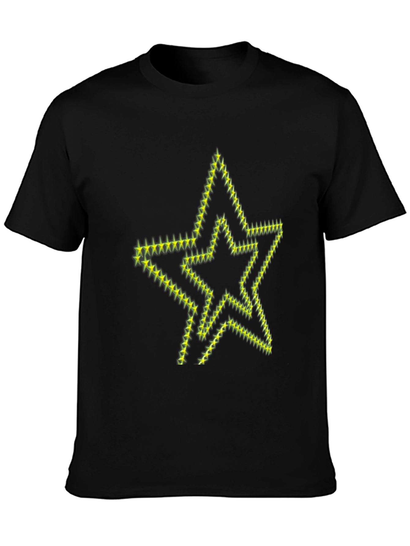 Star Graphic Print Black T-Shirt